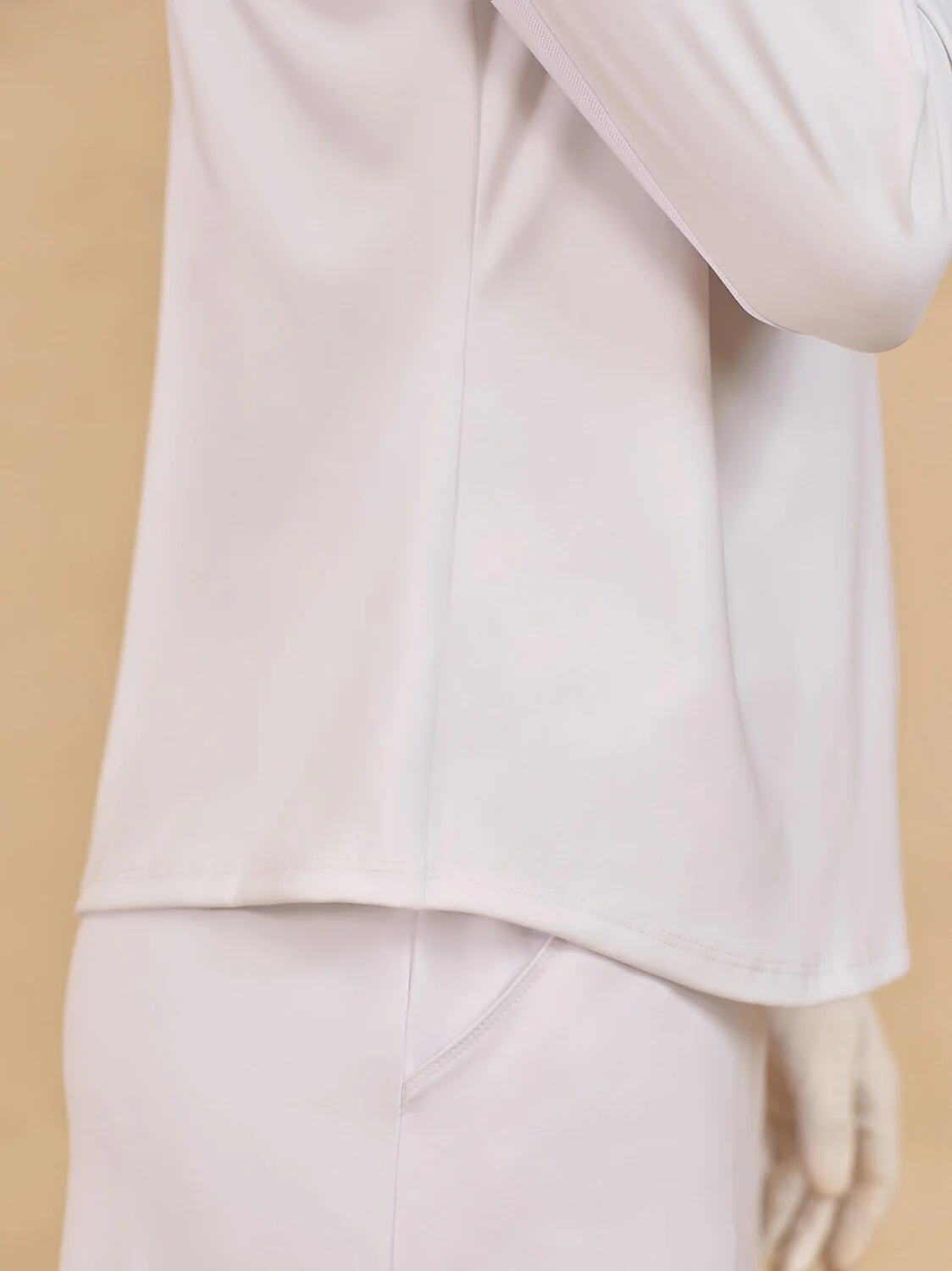 More Than Basic Ruffle V-Neck Mesh Polo Top UPF50+ - Image 4