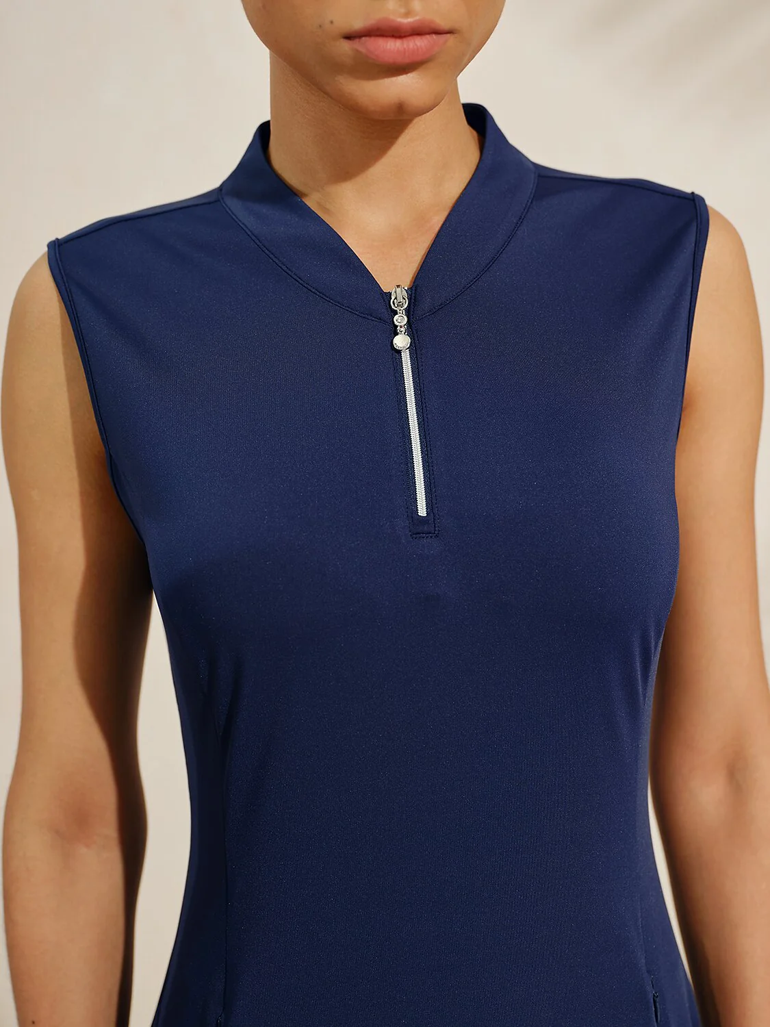More Than Basic Pleated Sleeveless 38.5 Inch Dress - Image 12