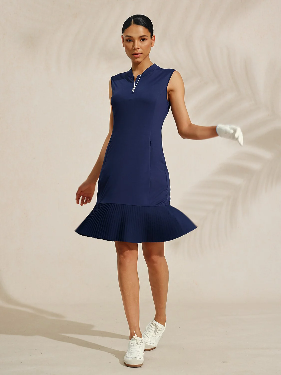 More Than Basic Pleated Sleeveless 38.5 Inch Dress - Image 16