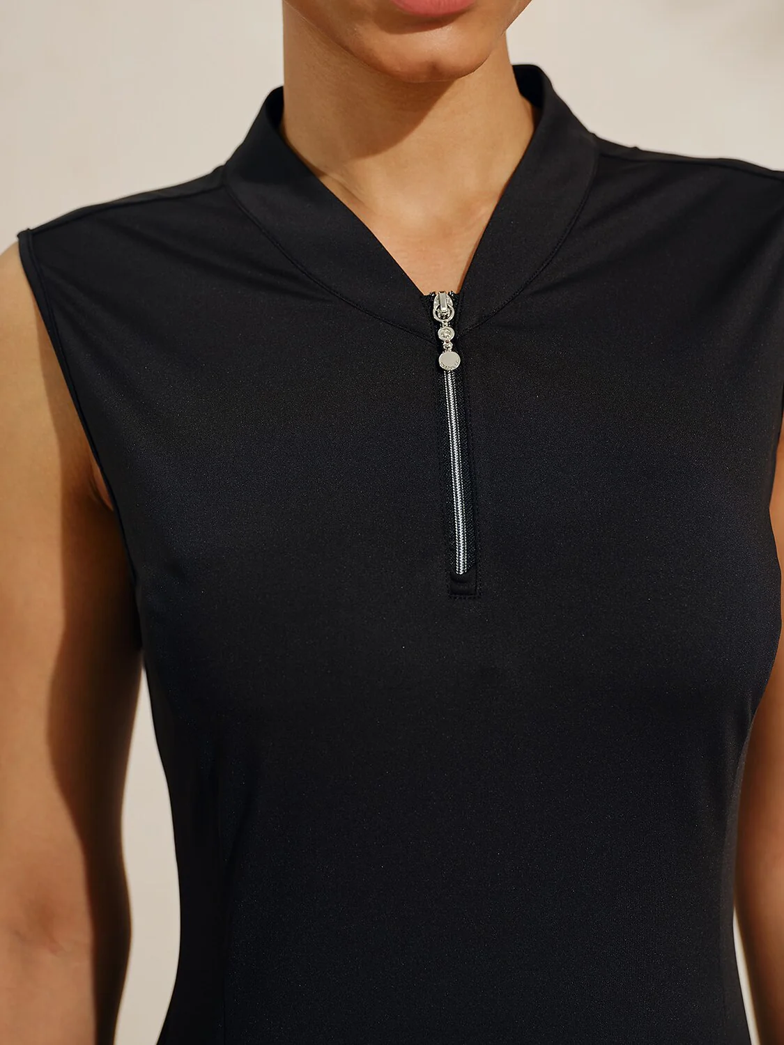 More Than Basic Pleated Sleeveless 38.5 Inch Dress - Image 3