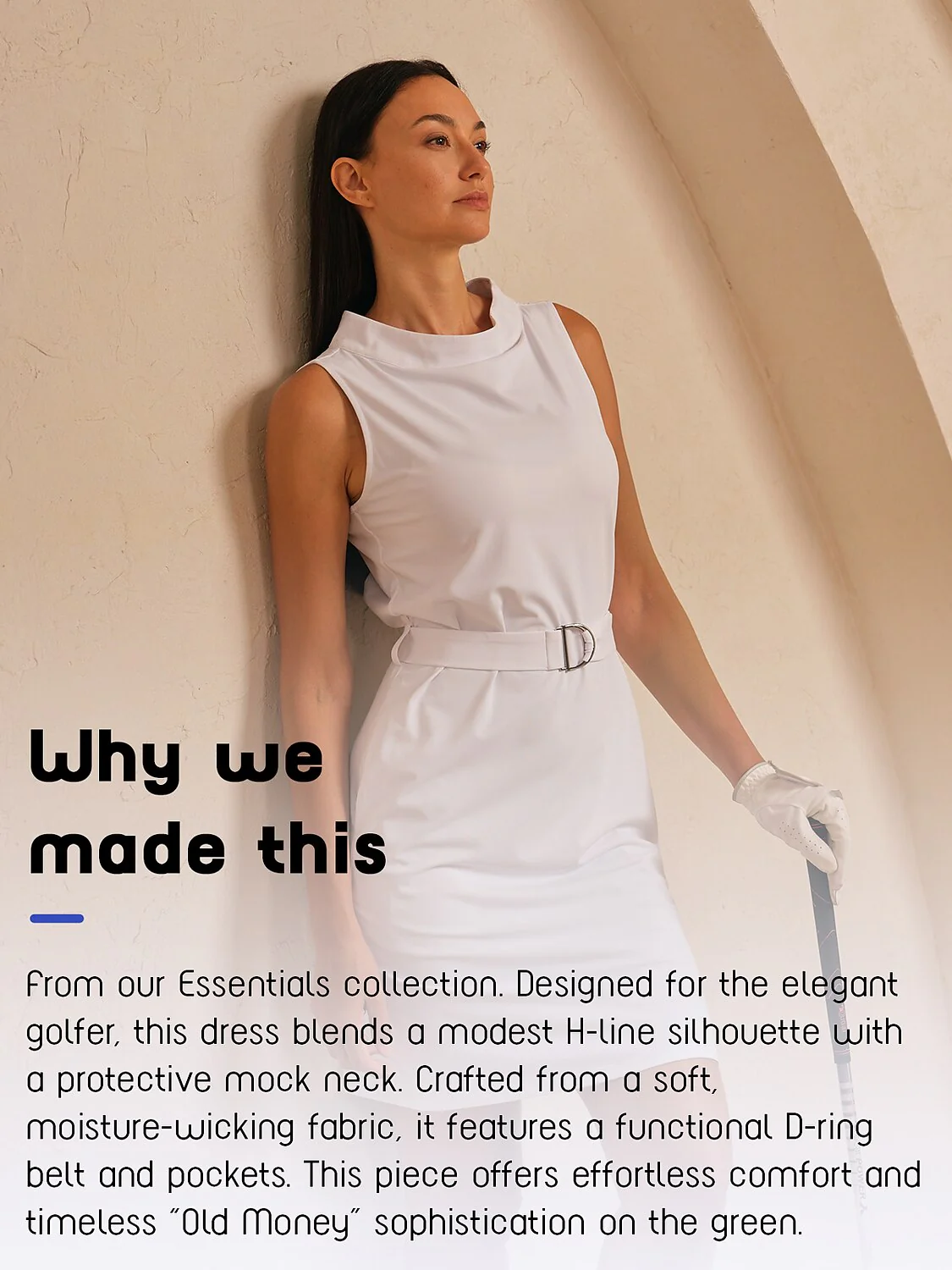 More Than Basic Sleeveless Boat Neck Belt 36.5 Inch Dress - Image 7