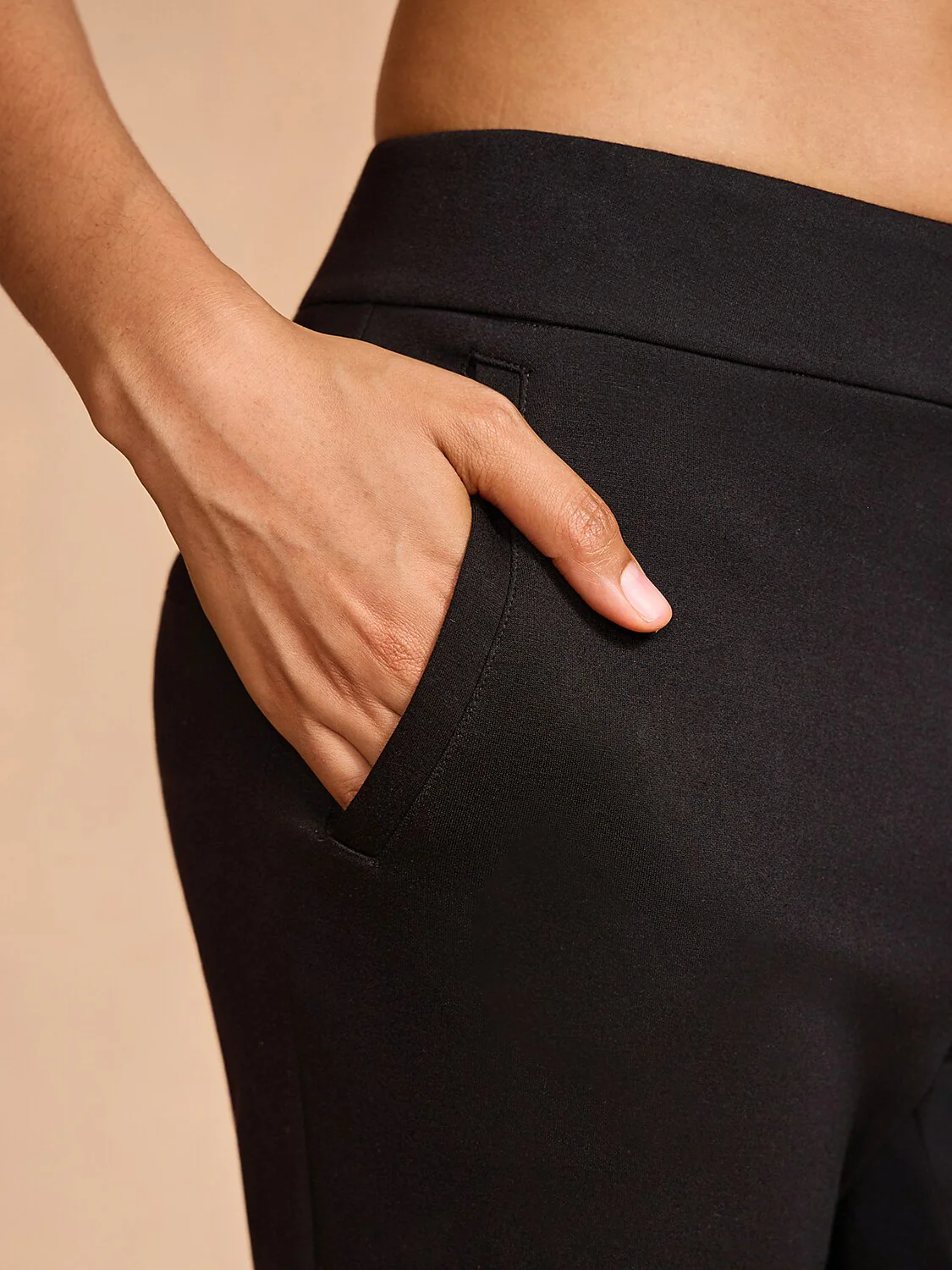 More Than Basic Stretch Zipper Pocket Ankle Pants - Image 3