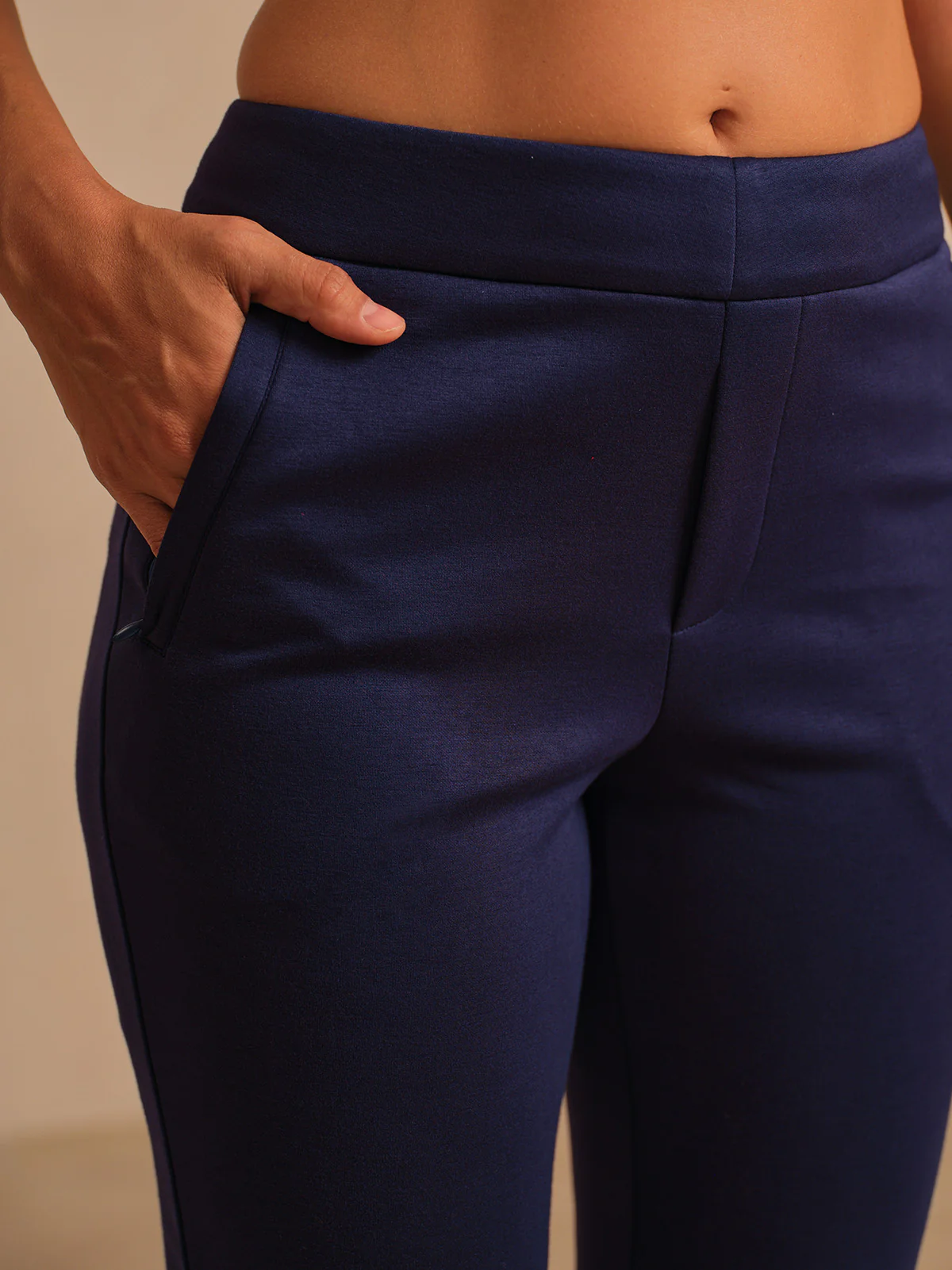 More Than Basic Stretch Zipper Pocket Ankle Pants - Image 3