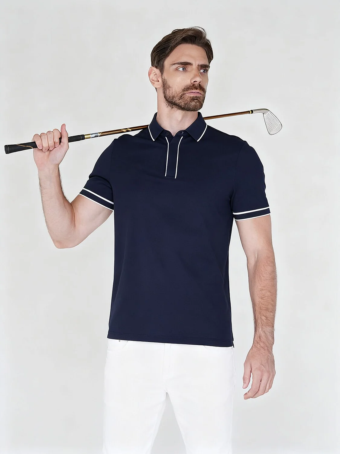 NaturalComfy Men's Contrasting Trimmings Polo - Image 4