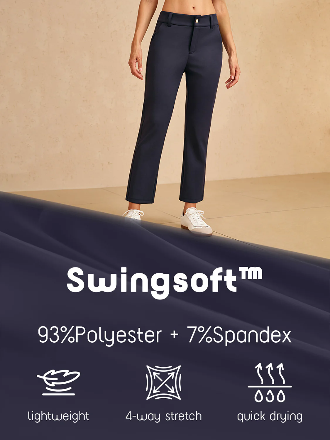 Navycore 37 Inch Performance Slim-Fit Stretch Ankle Pants - Image 4