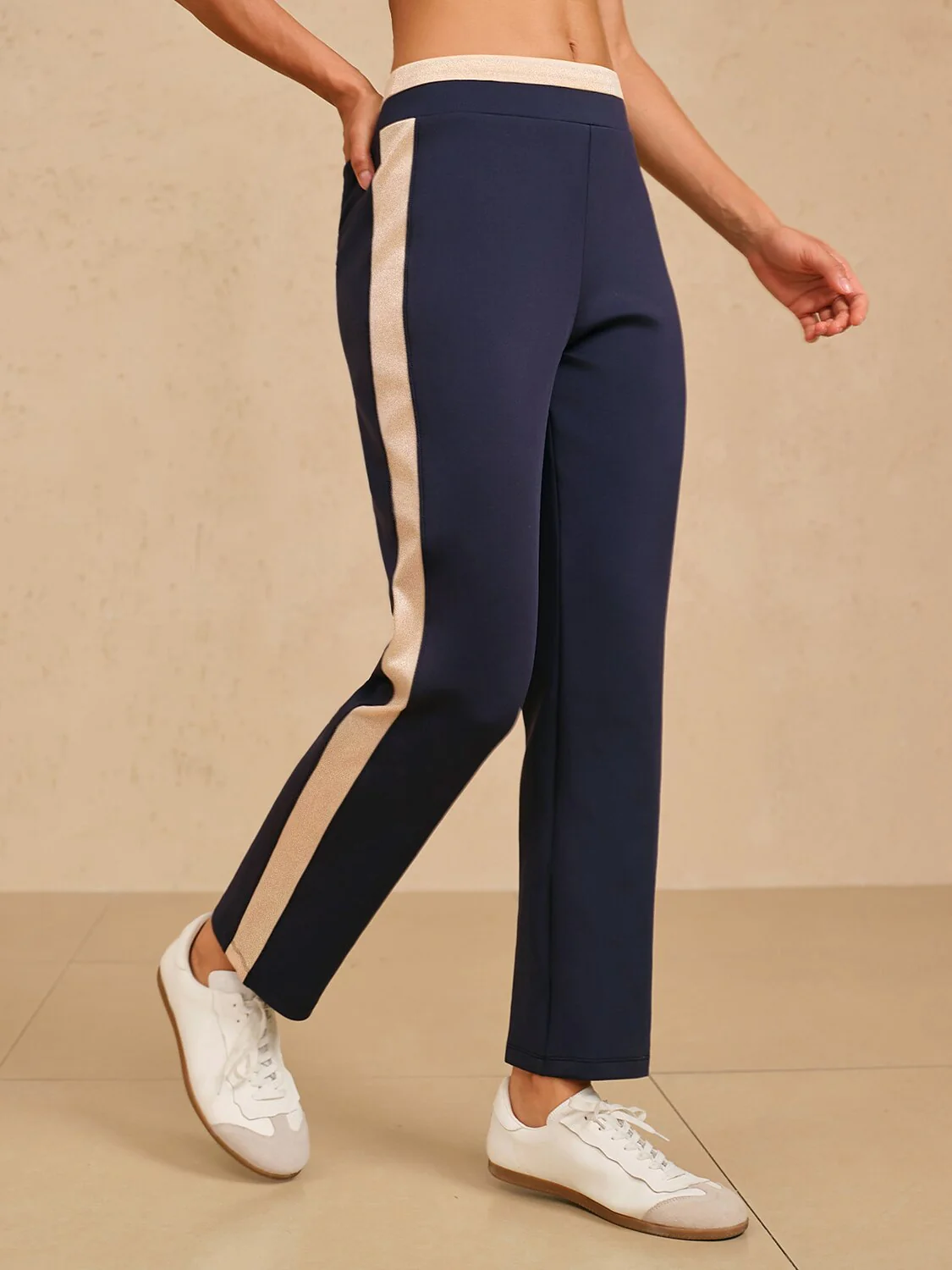 Navycore 39 Inch Stretch Color Block Ankle Pants - Image 20