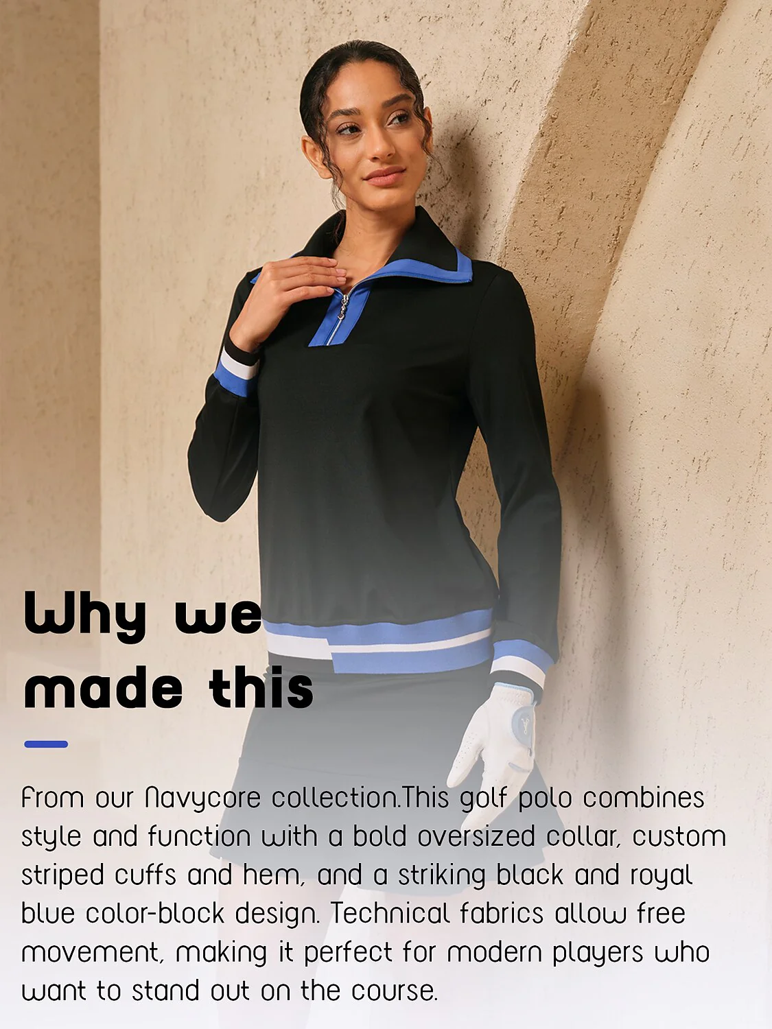 Navycore Color Block Lapel Golf Polo Shirt UPF50+ - Image 13