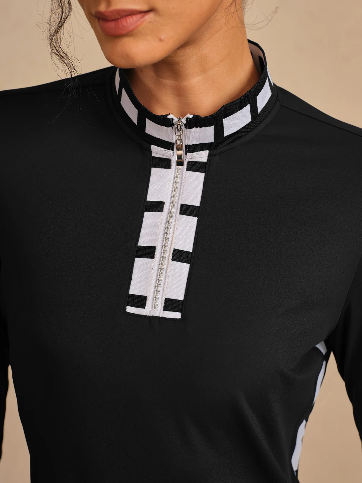 Navycore Long Sleeve Color Block Mesh 36.5 Inch Dress UPF50+ - Image 25