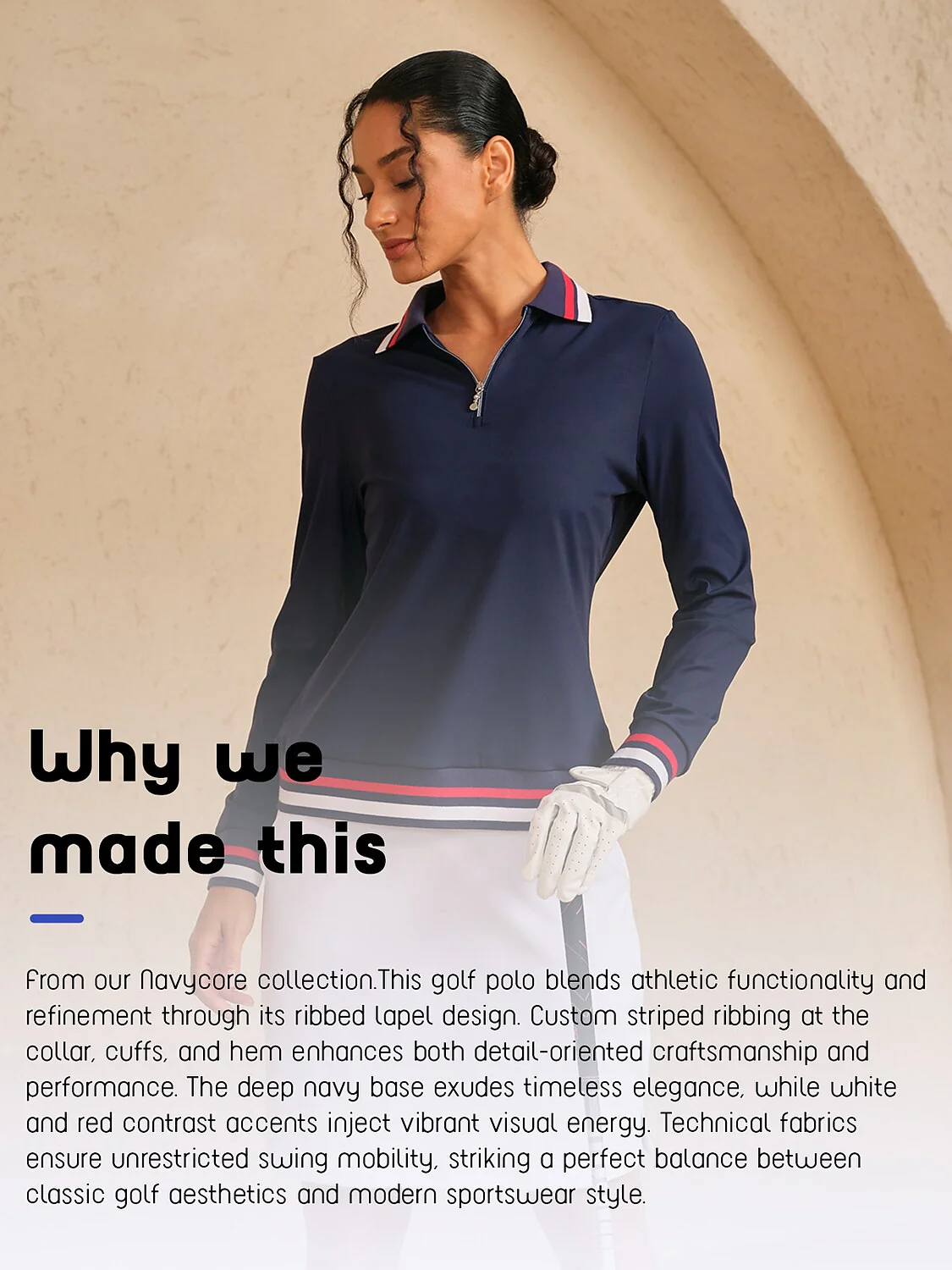 Navycore Color Block Ribbed Golf Polo Shirt UPF50+ - Image 12