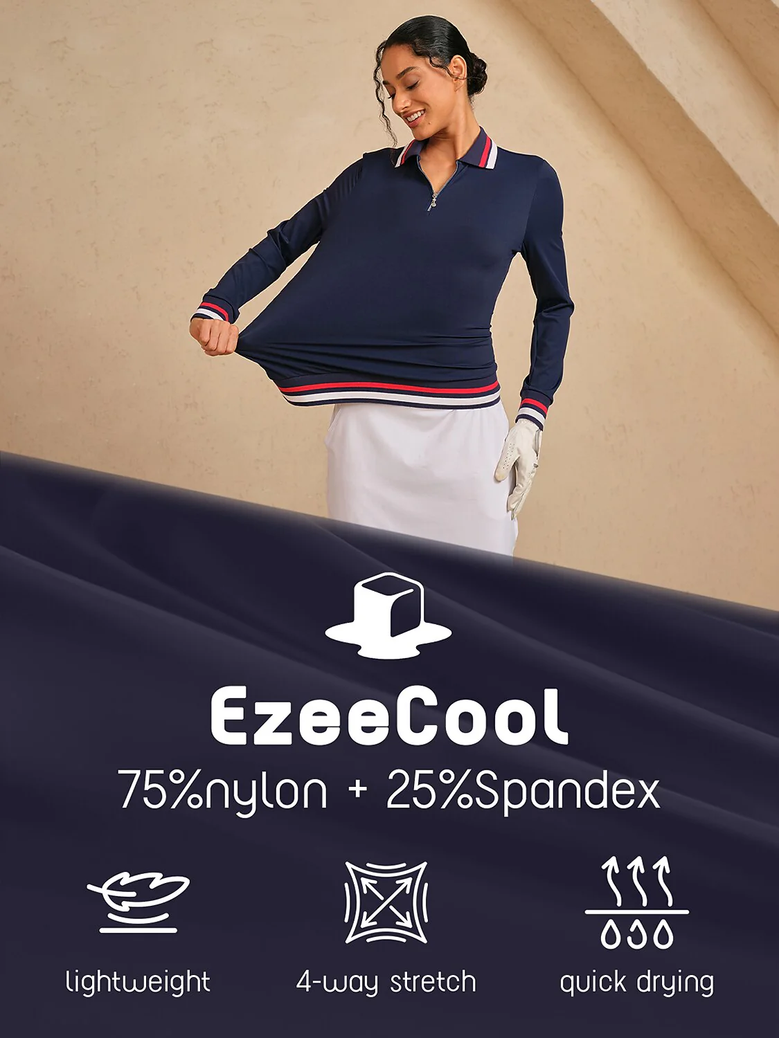 Navycore Color Block Ribbed Golf Polo Shirt UPF50+ - Image 13