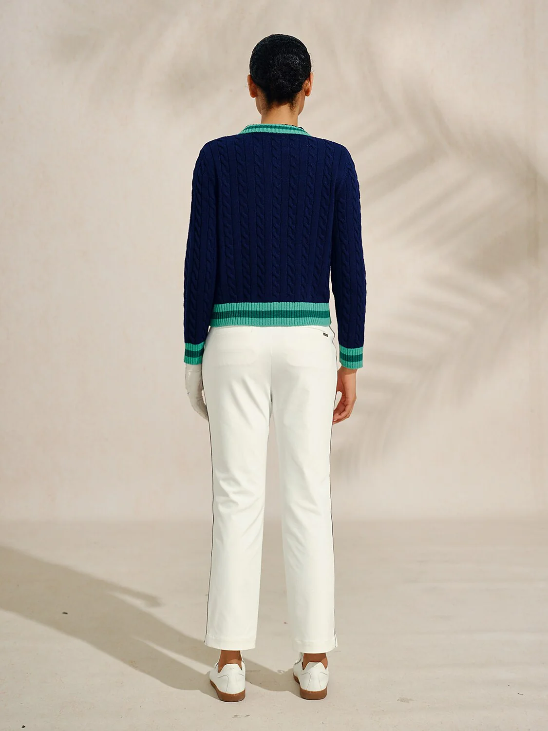 Navycore Colorblock Cable Knit Cardigan - Image 2
