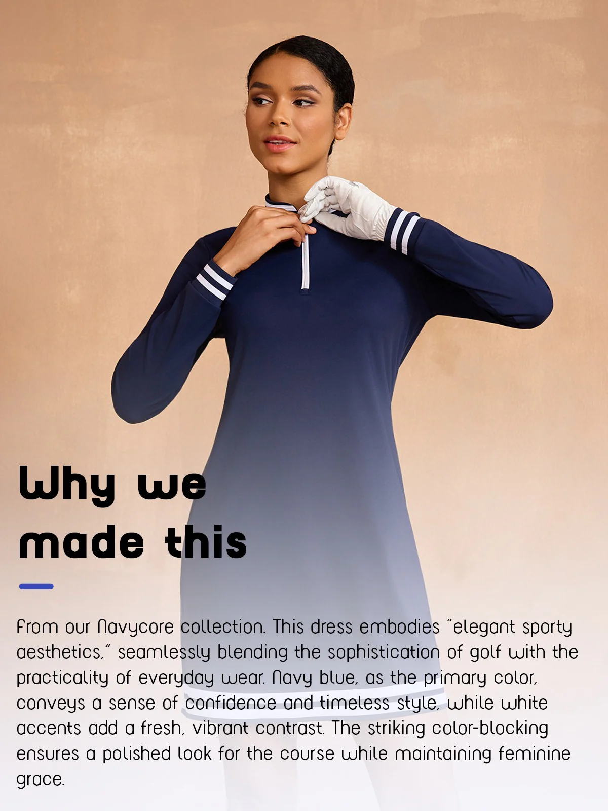 Navycore Long Sleeve 36.5 Inch Dress UPF50+ - Image 10