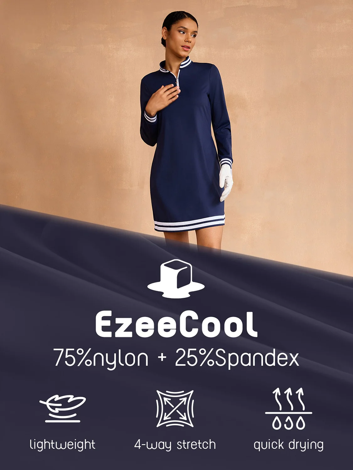 Navycore Long Sleeve 36.5 Inch Dress UPF50+ - Image 19