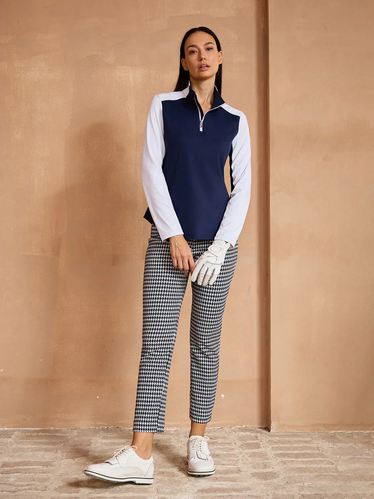 Navycore Long Sleeve Color Block Mesh Quarterzip UPF50+ - Image 11