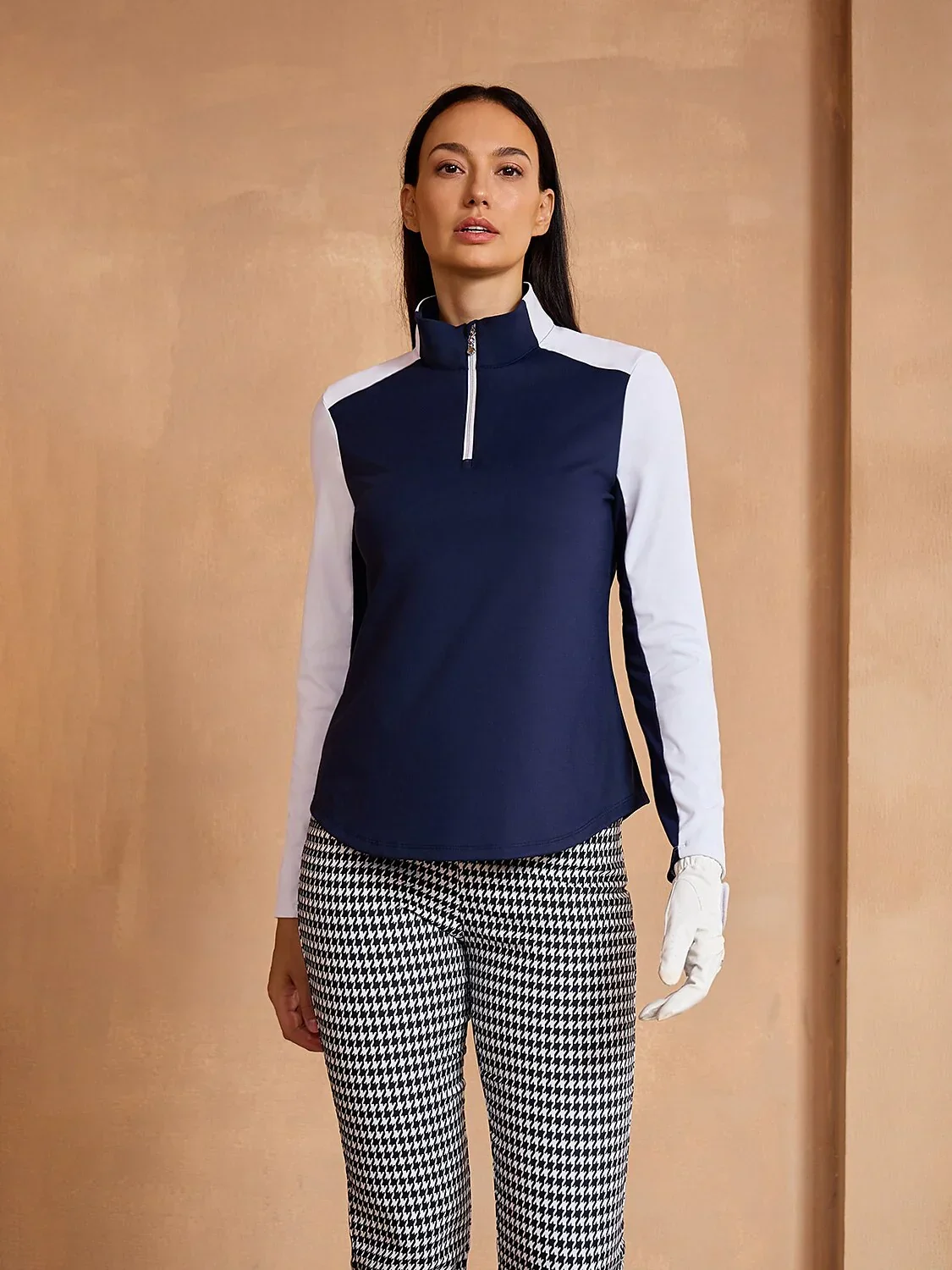 Navycore Long Sleeve Color Block Mesh Quarterzip UPF50+ - Image 8