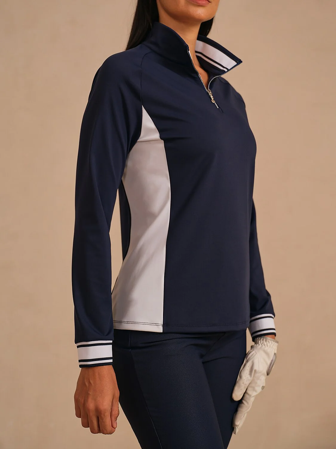 Navycore Long Sleeve Color Block Quarterzip UPF50+ - Image 14