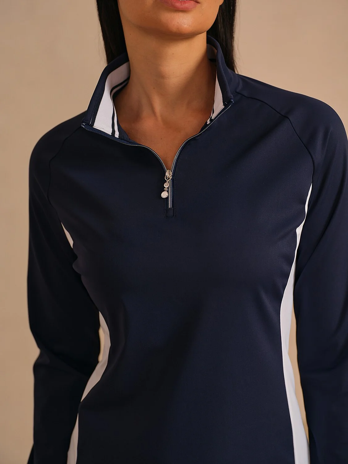 Navycore Long Sleeve Color Block Quarterzip UPF50+ - Image 16