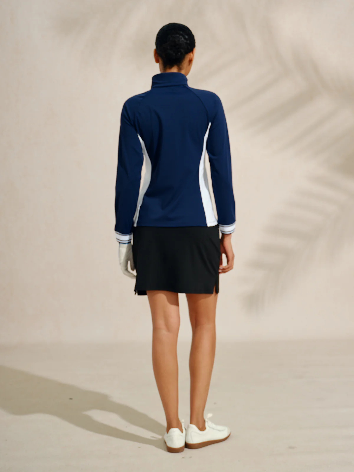 Navycore Long Sleeve Color Block Quarterzip UPF50+ - Image 2