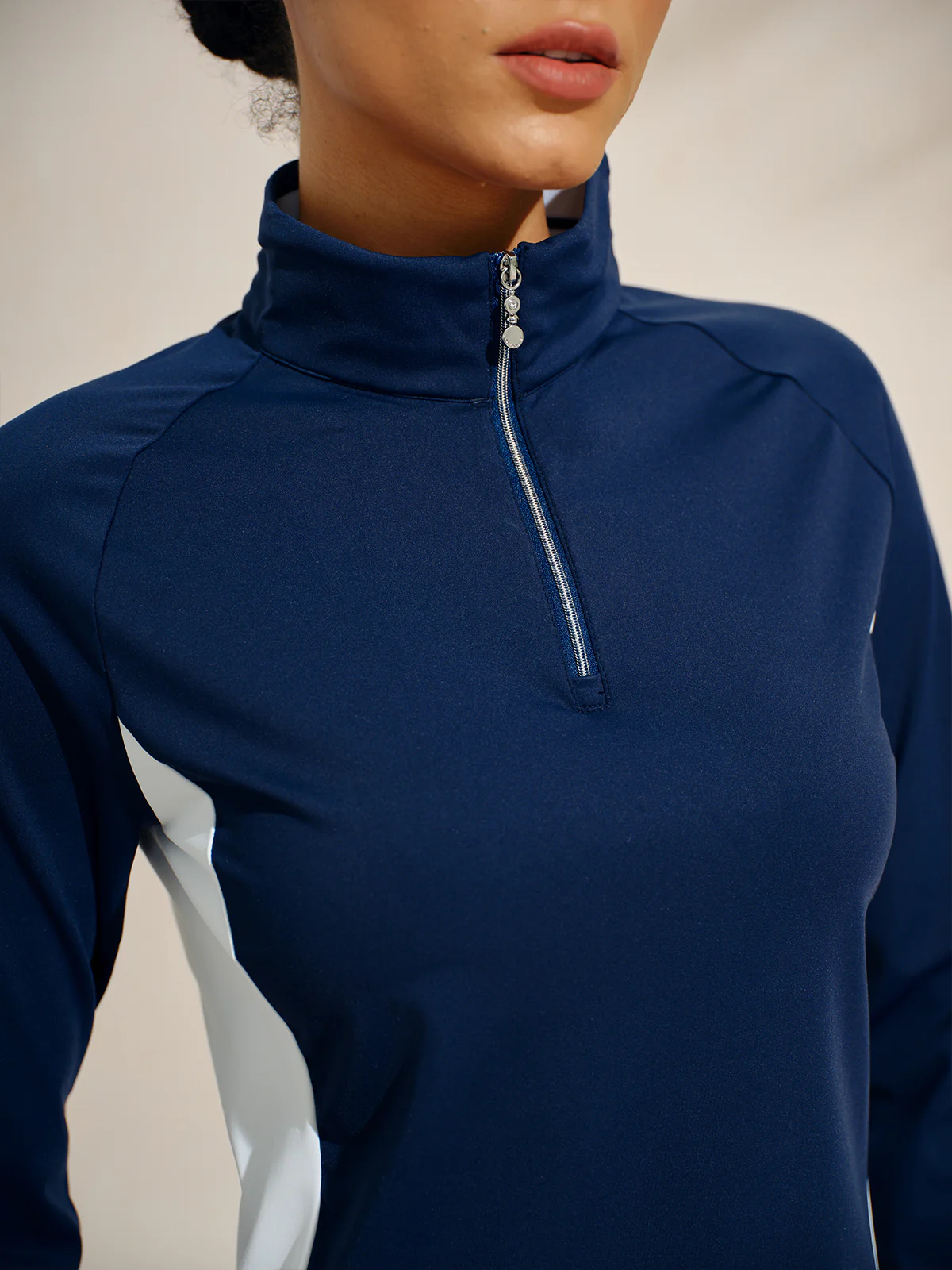 Navycore Long Sleeve Color Block Quarterzip UPF50+ - Image 6