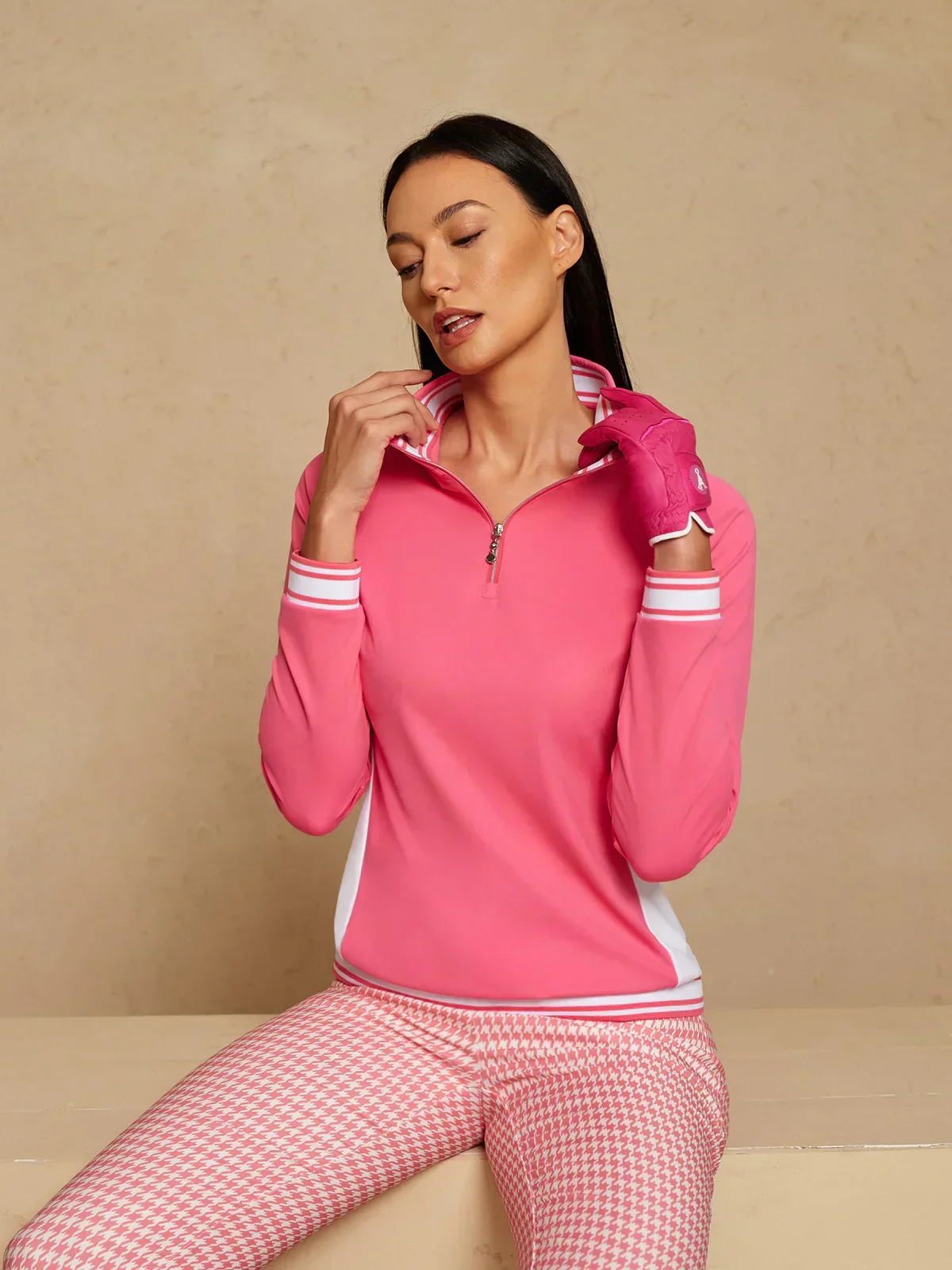 Navycore Long Sleeve Color Block Quarterzip UPF50+ - Image 22