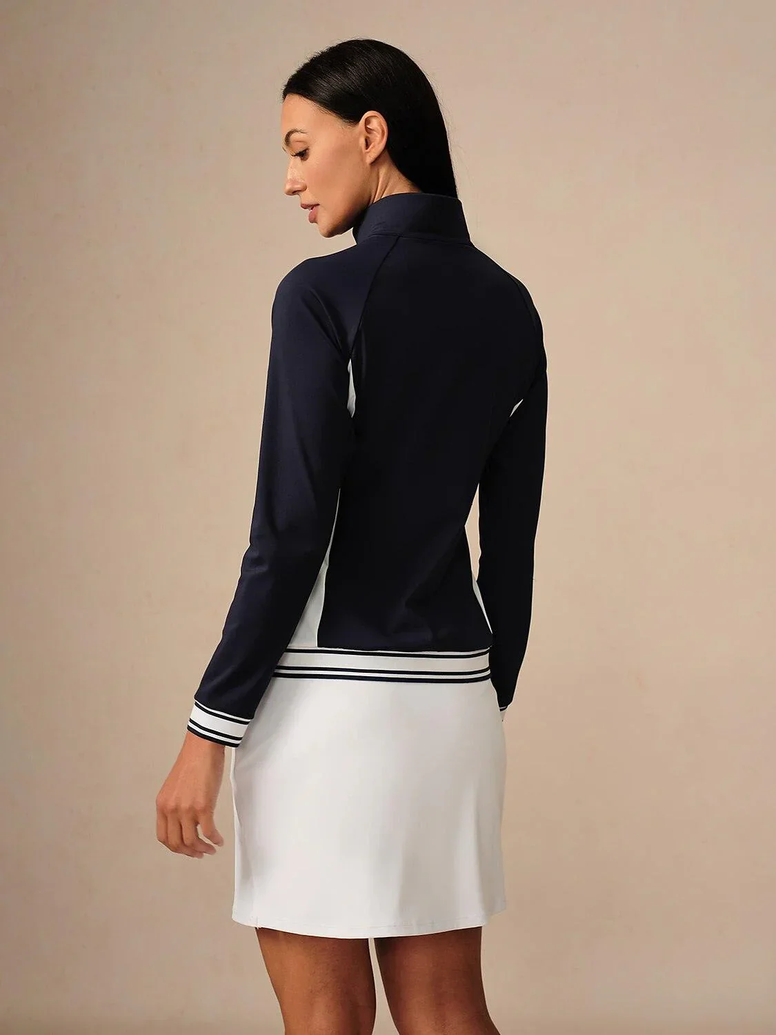 Navycore Long Sleeve Color Block Quarterzip UPF50+ - Image 6