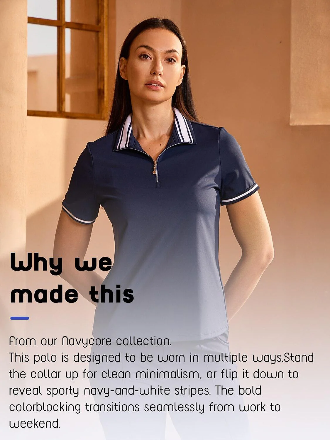 Navycore Short Sleeve Ribbed Collar Quarterzip UPF50+ - Image 18