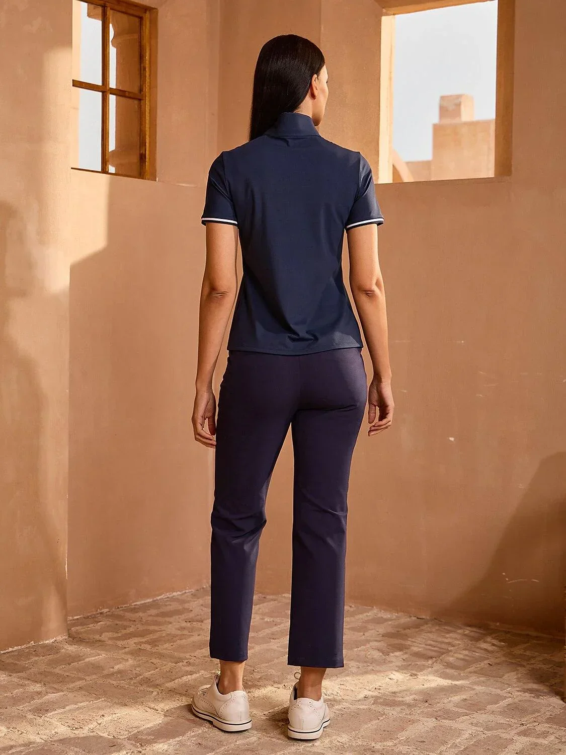 Navycore Short Sleeve Ribbed Collar Quarterzip UPF50+ - Image 7