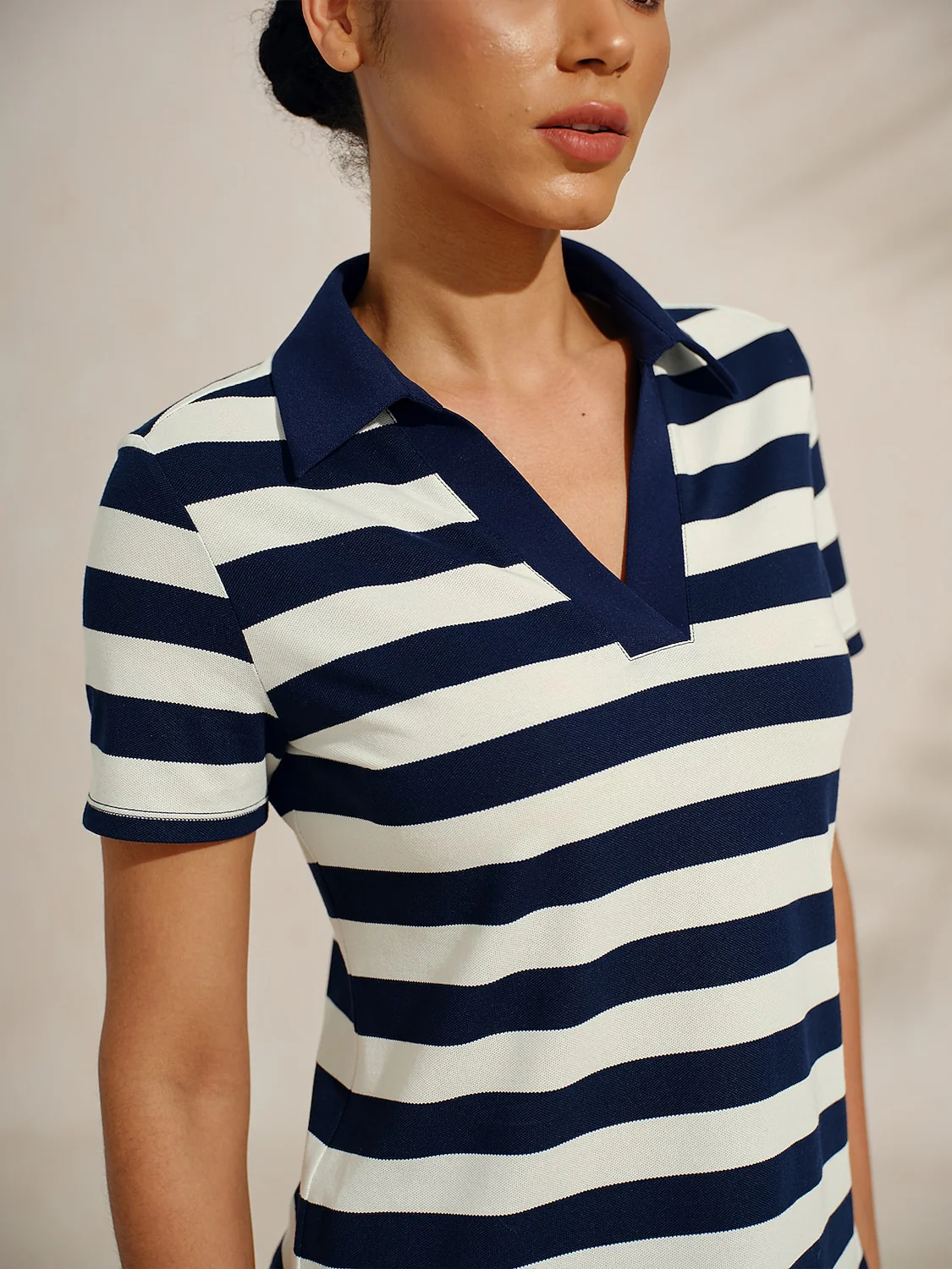 Navycore Short Sleeve V-Neck Pique Golf Shirt - Image 3