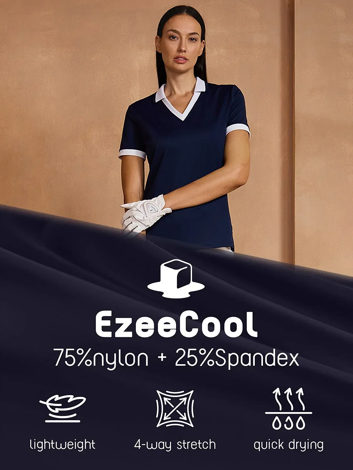 Navycore Short Sleeve V-Neck Stripe Polo UPF50+ - Image 11