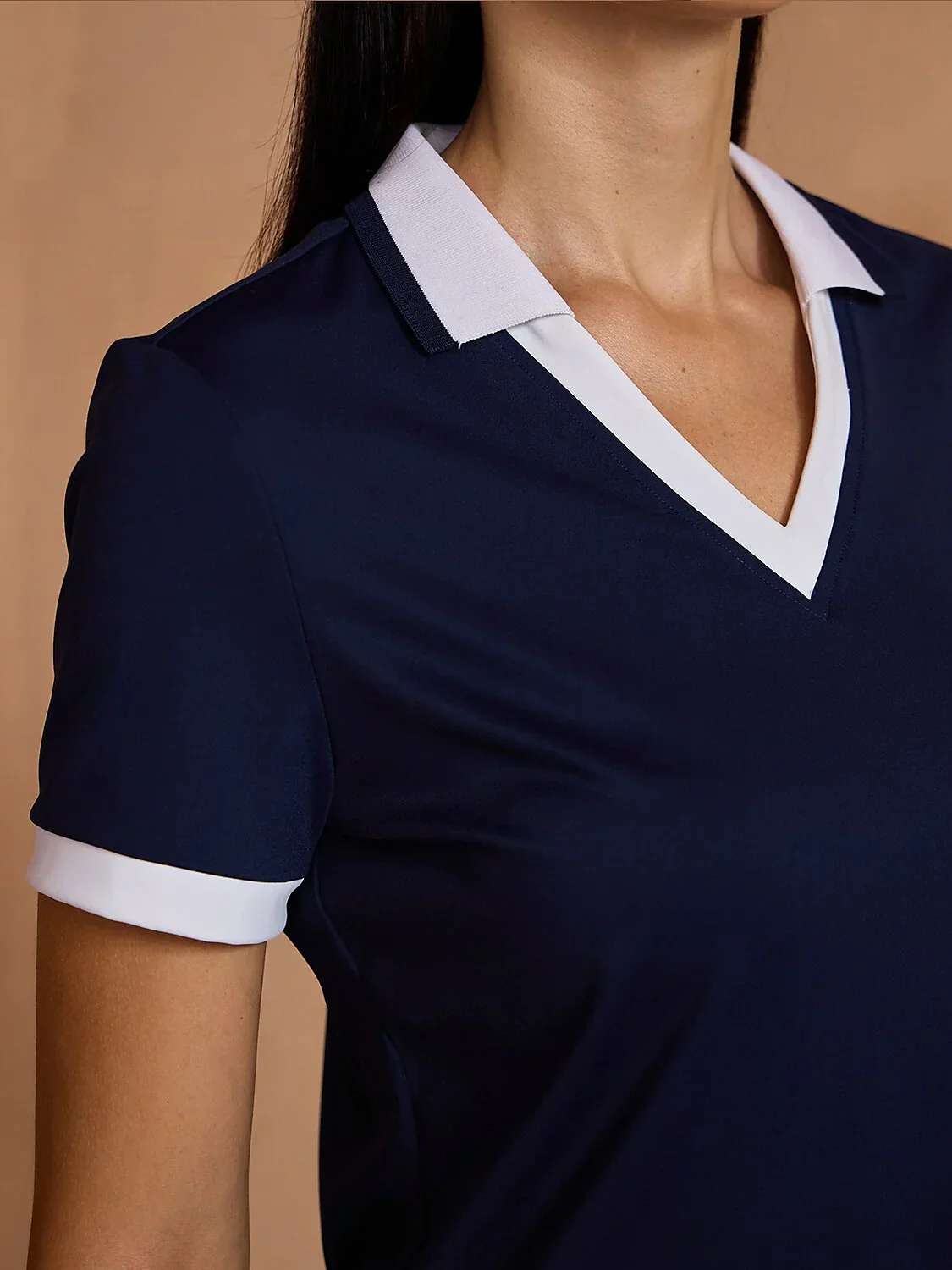 Navycore Short Sleeve V-Neck Stripe Polo UPF50+ - Image 3