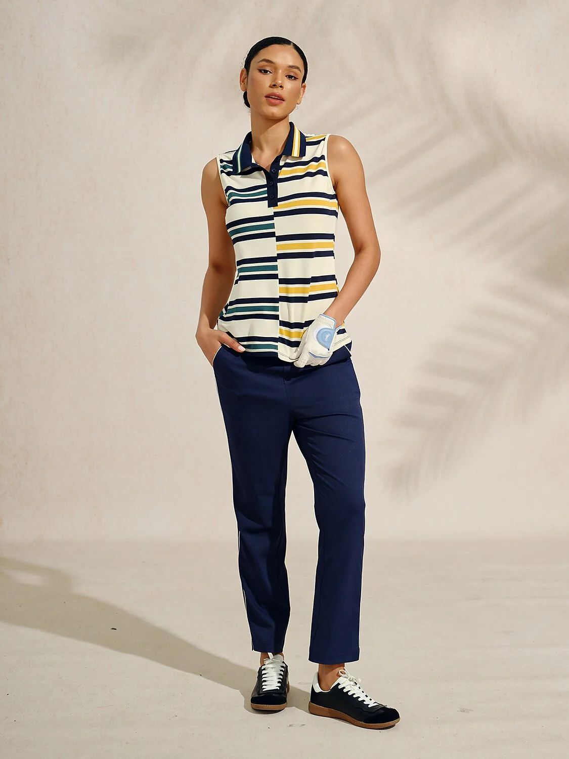 Navycore Sleeveless Colorblock Pique Golf Polo Shirt - Image 10