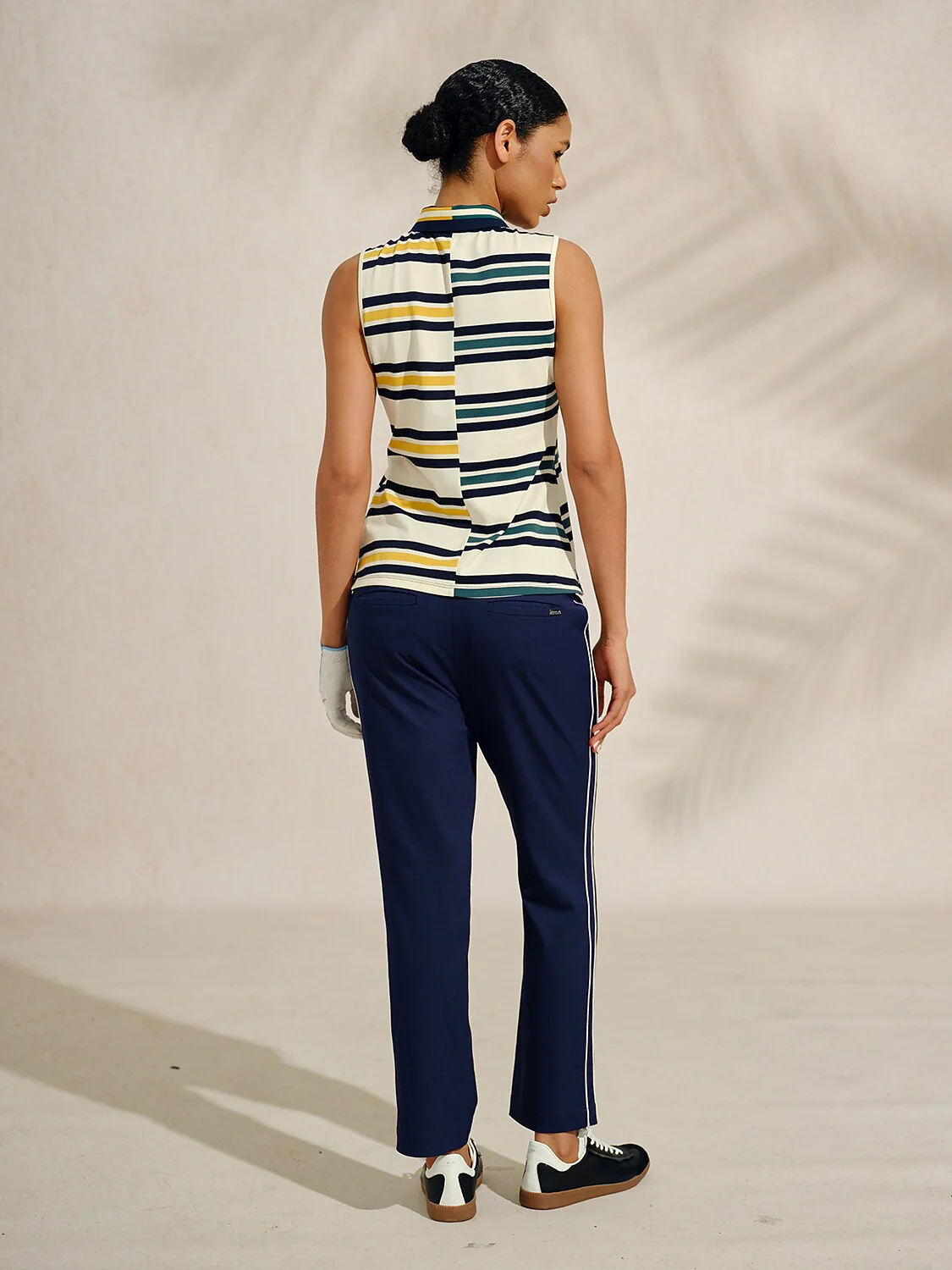 Navycore Sleeveless Colorblock Pique Golf Polo Shirt - Image 2