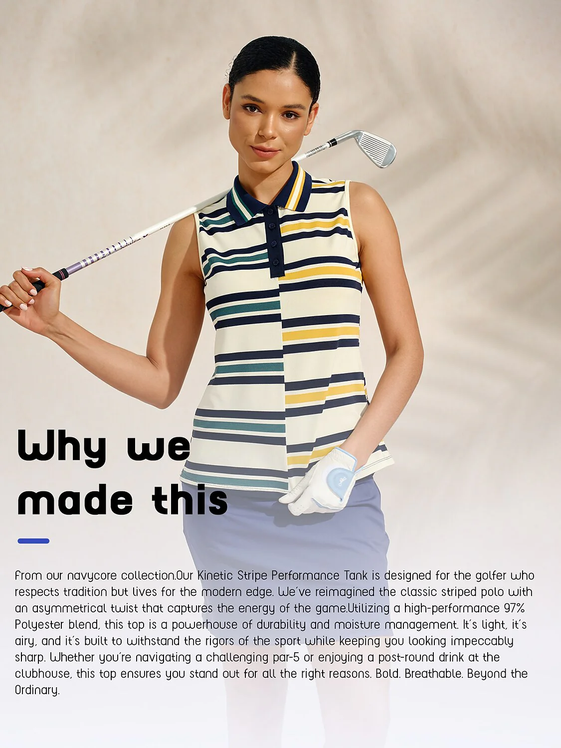 Navycore Sleeveless Colorblock Pique Golf Polo Shirt - Image 6