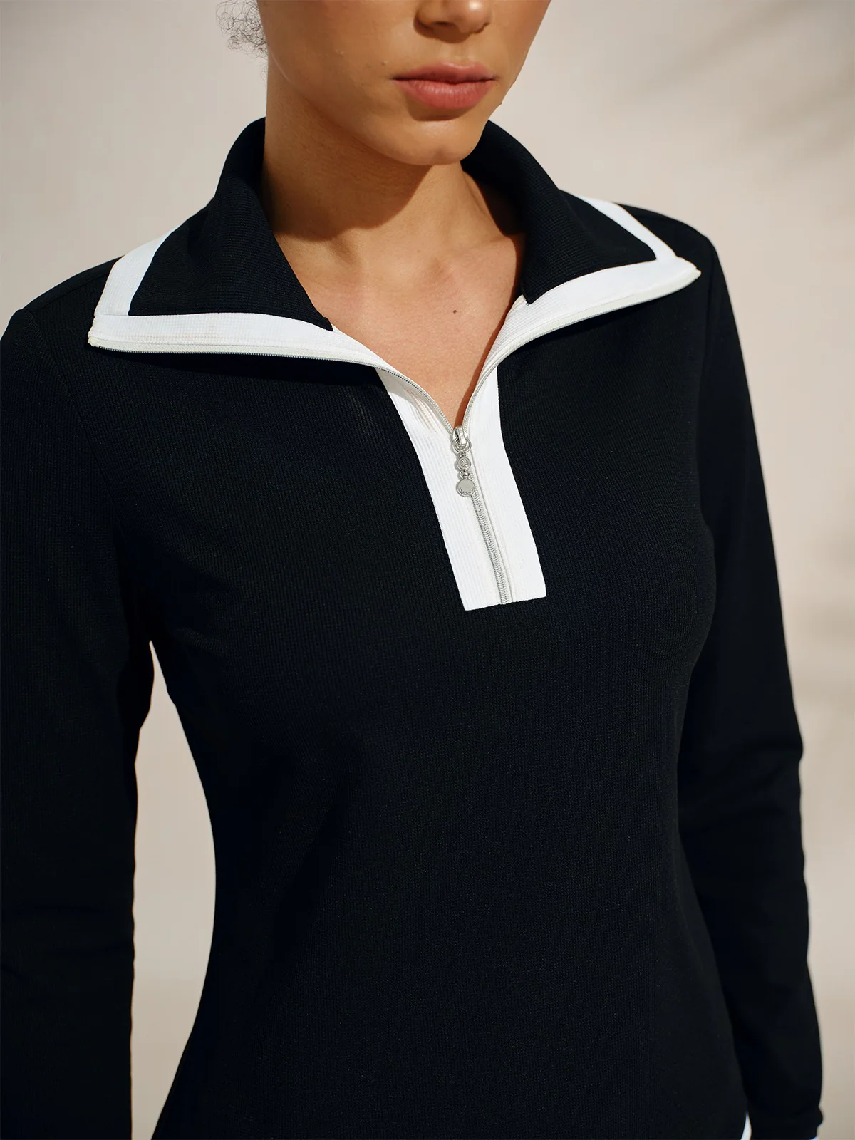 Navycore Long Sleeve Colorblock Lapel Golf Shirt - Image 3