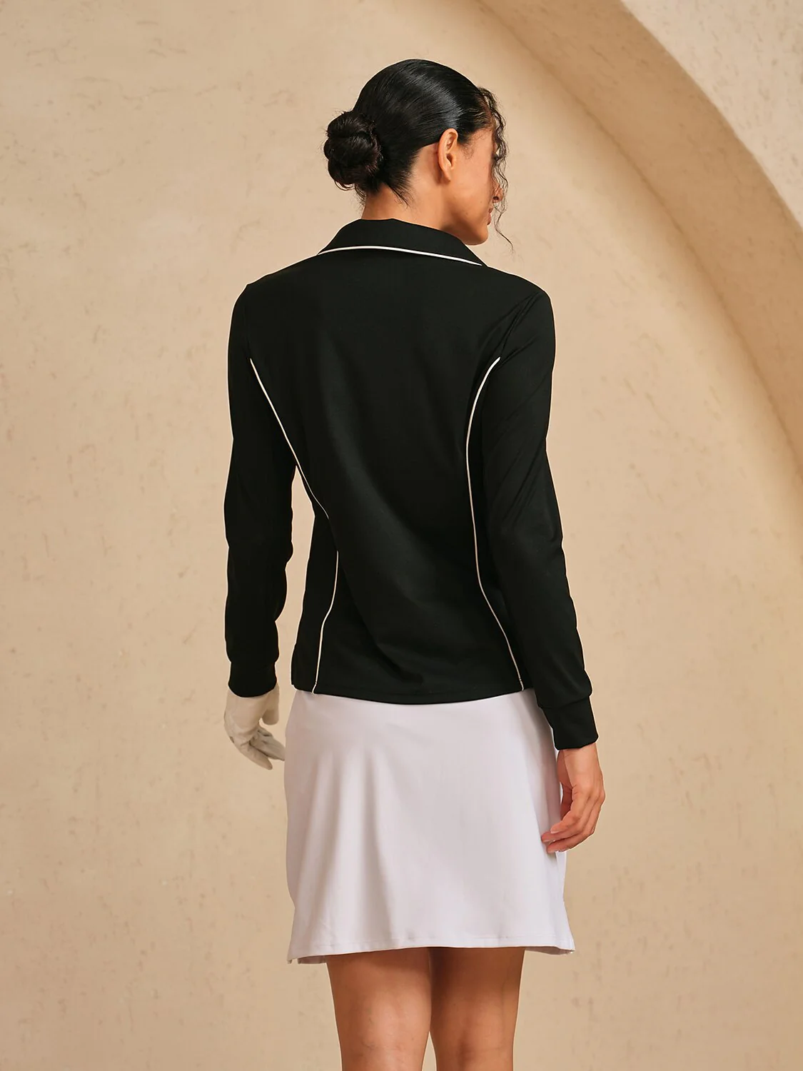 Navycore Trimmed Peter Pan Collar Golf Polo Shirt UPF50+ - Image 3