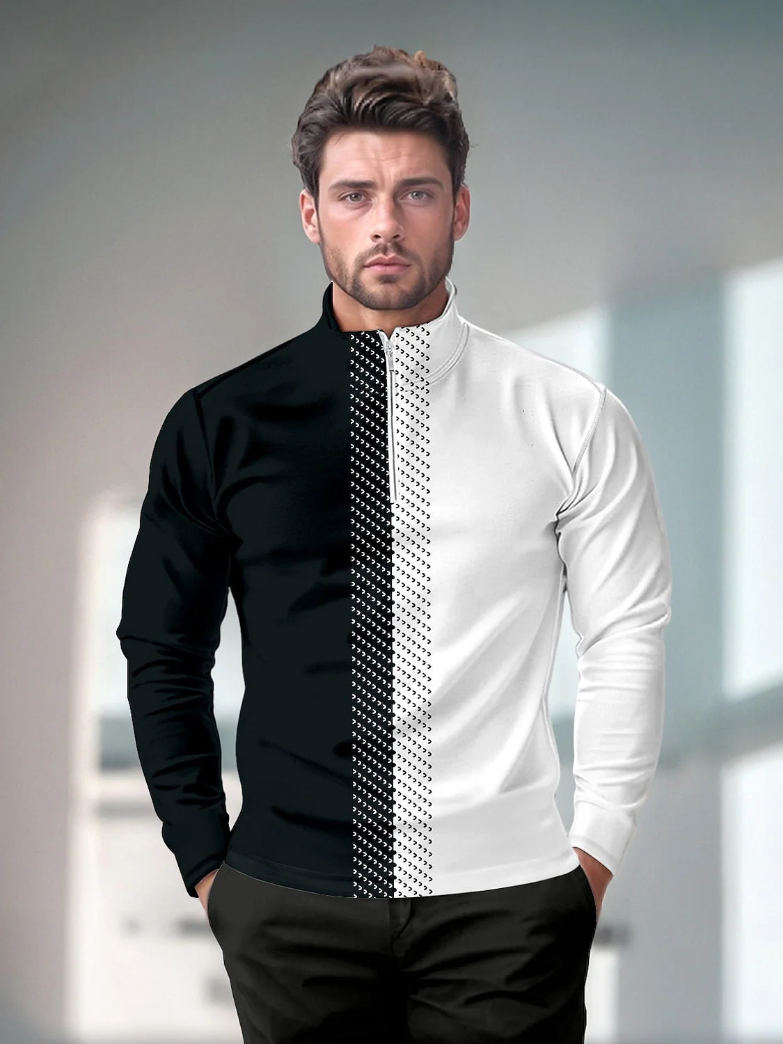 Not So Classic Men's Golf Shirt Quarterzip UPF50+ - Image 3