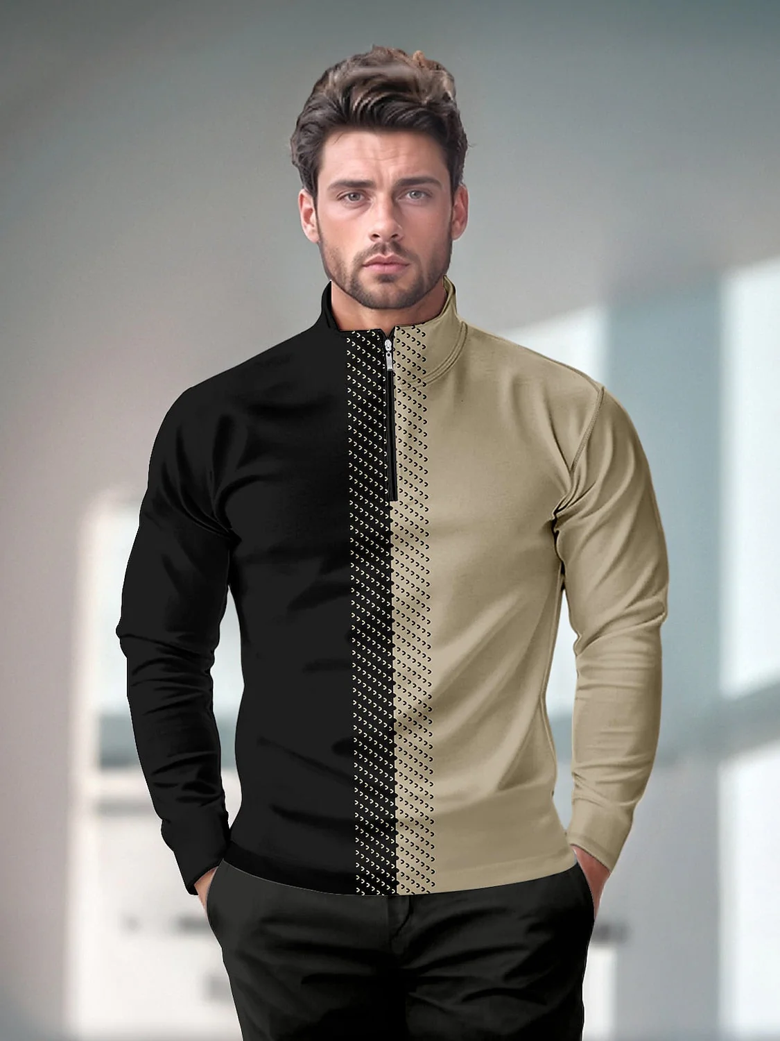 Not So Classic Men's Golf Shirt Quarterzip UPF50+ - Image 9