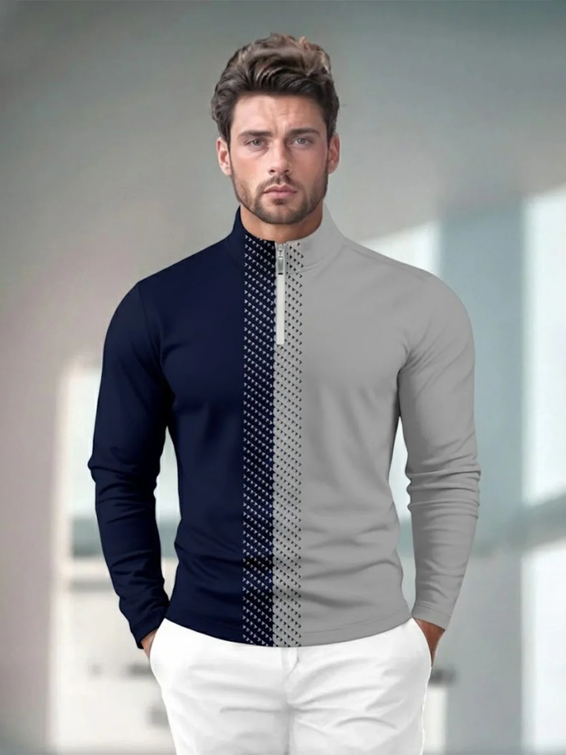 Not So Classic Men's Golf Shirt Quarterzip UPF50+ - Image 13