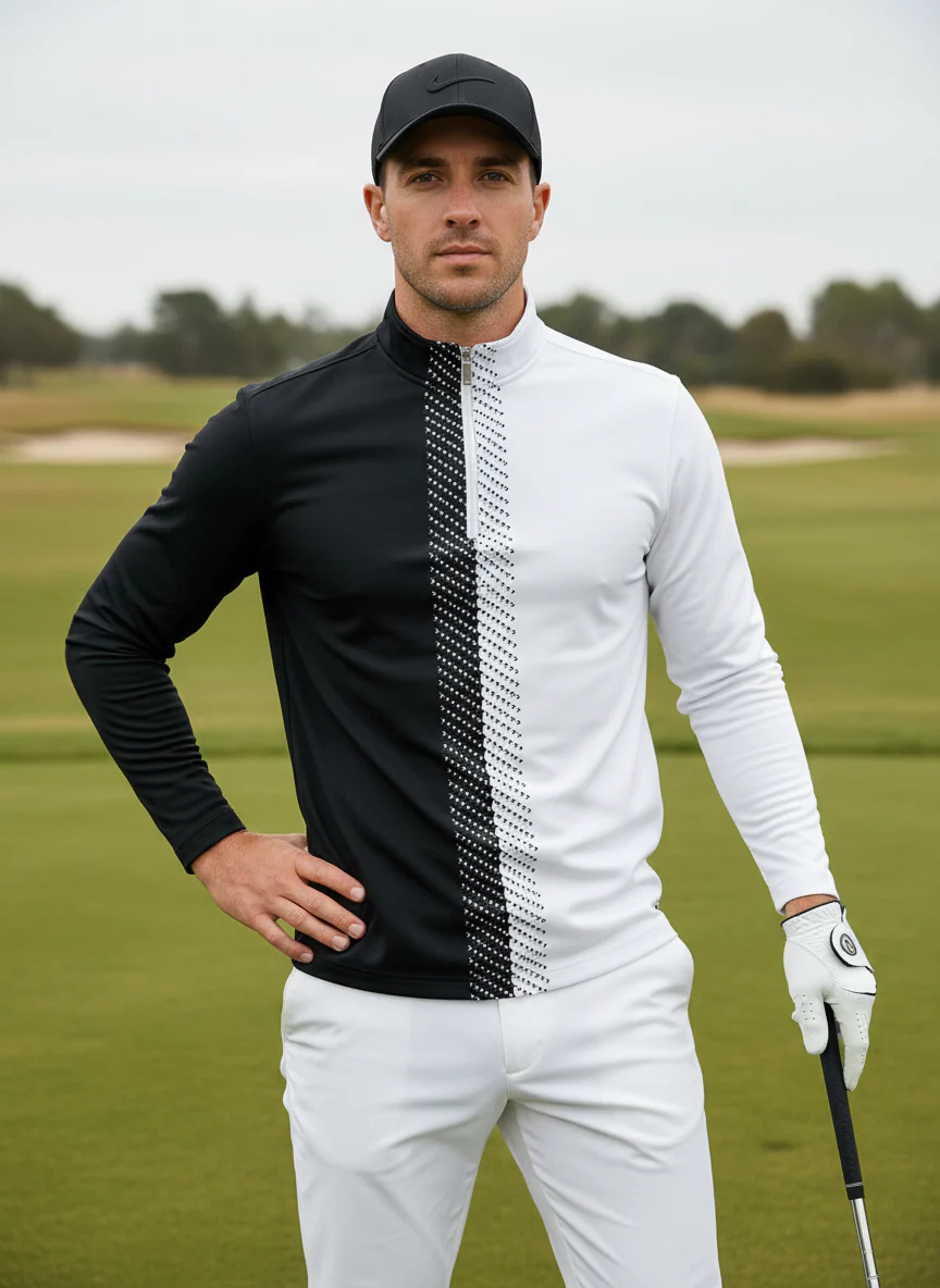 Not So Classic Men's Golf Shirt Quarterzip UPF50+ - Image 19
