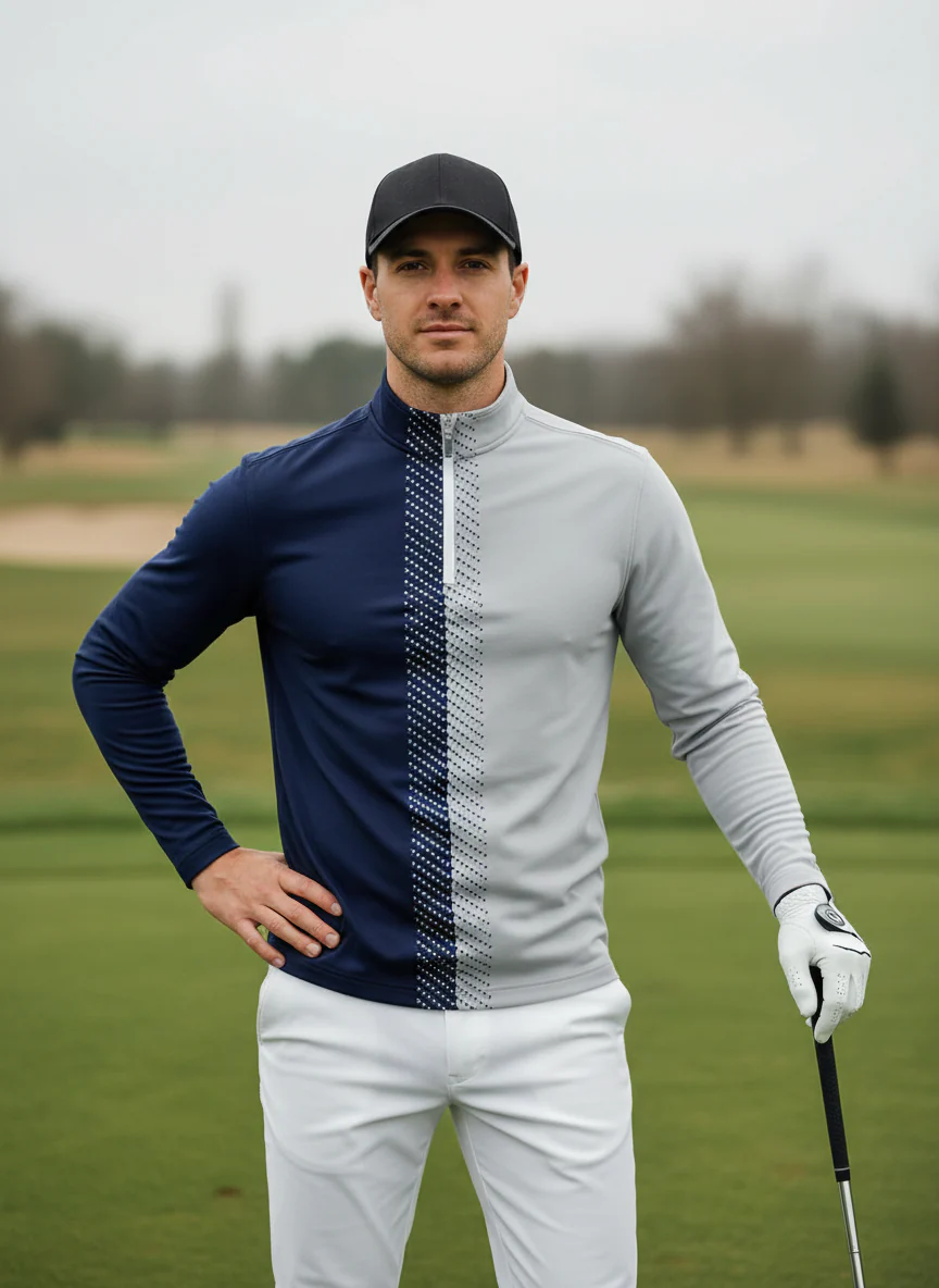 Not So Classic Men's Golf Shirt Quarterzip UPF50+ - Image 20