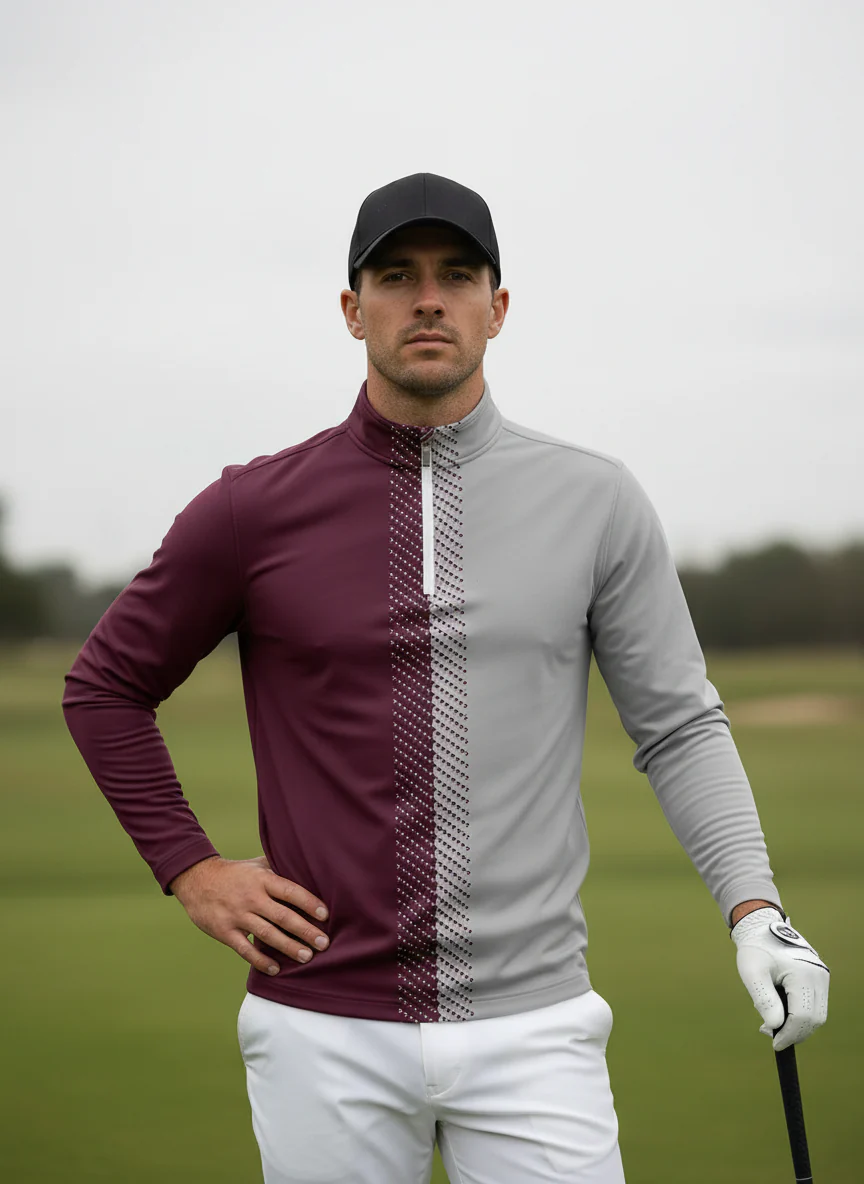 Not So Classic Men's Golf Shirt Quarterzip UPF50+ - Image 21