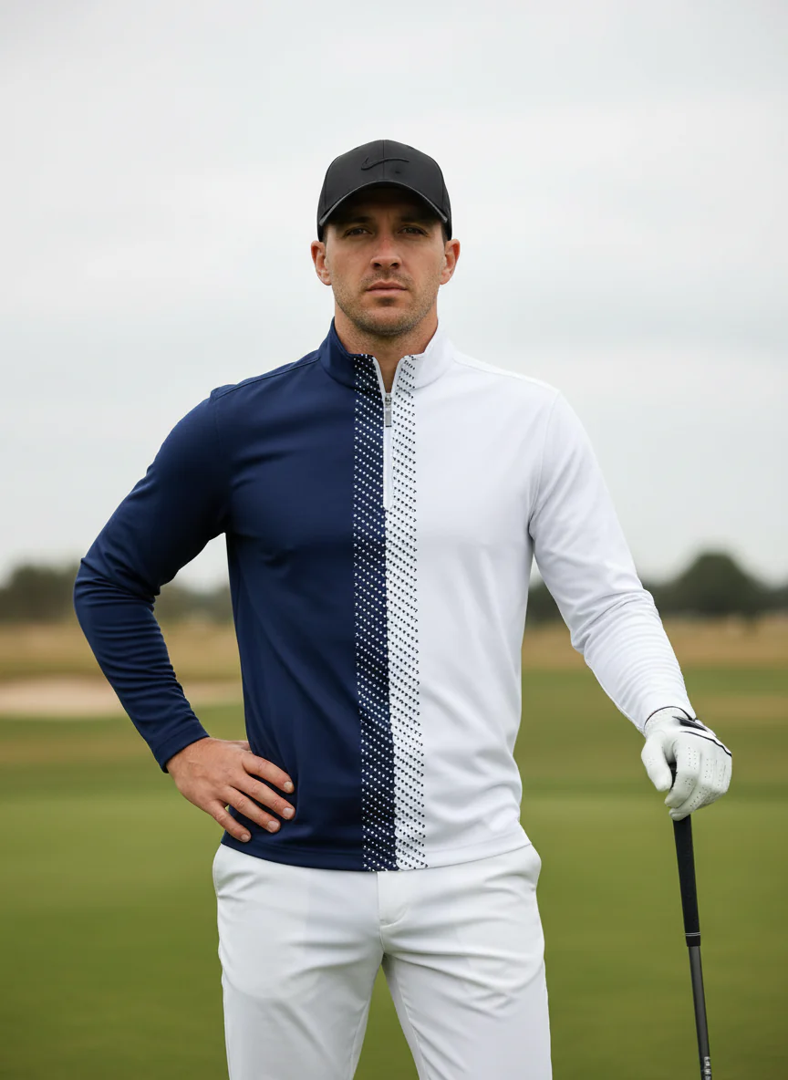 Not So Classic Men's Golf Shirt Quarterzip UPF50+ - Image 22