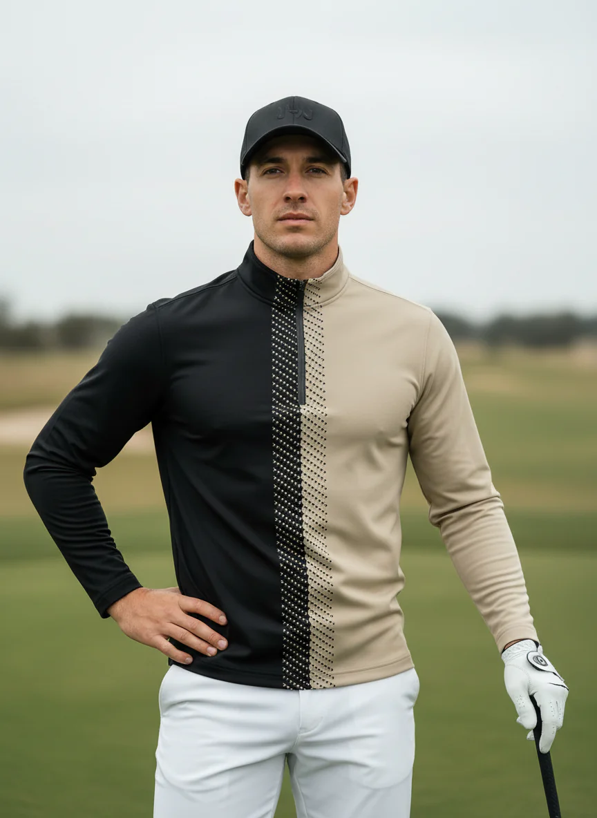 Not So Classic Men's Golf Shirt Quarterzip UPF50+ - Image 23