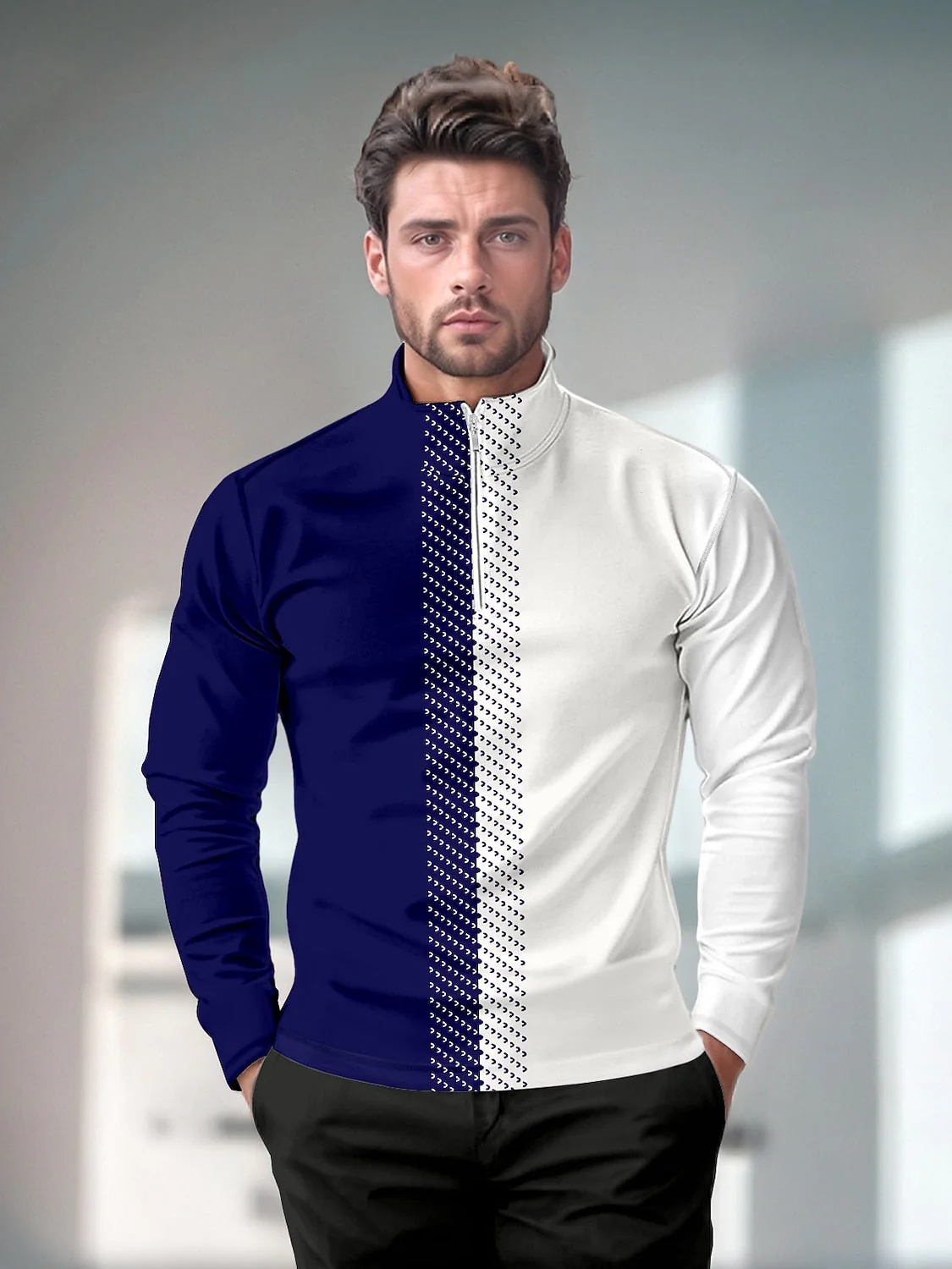 Not So Classic Men's Golf Shirt Quarterzip UPF50+ - Image 3