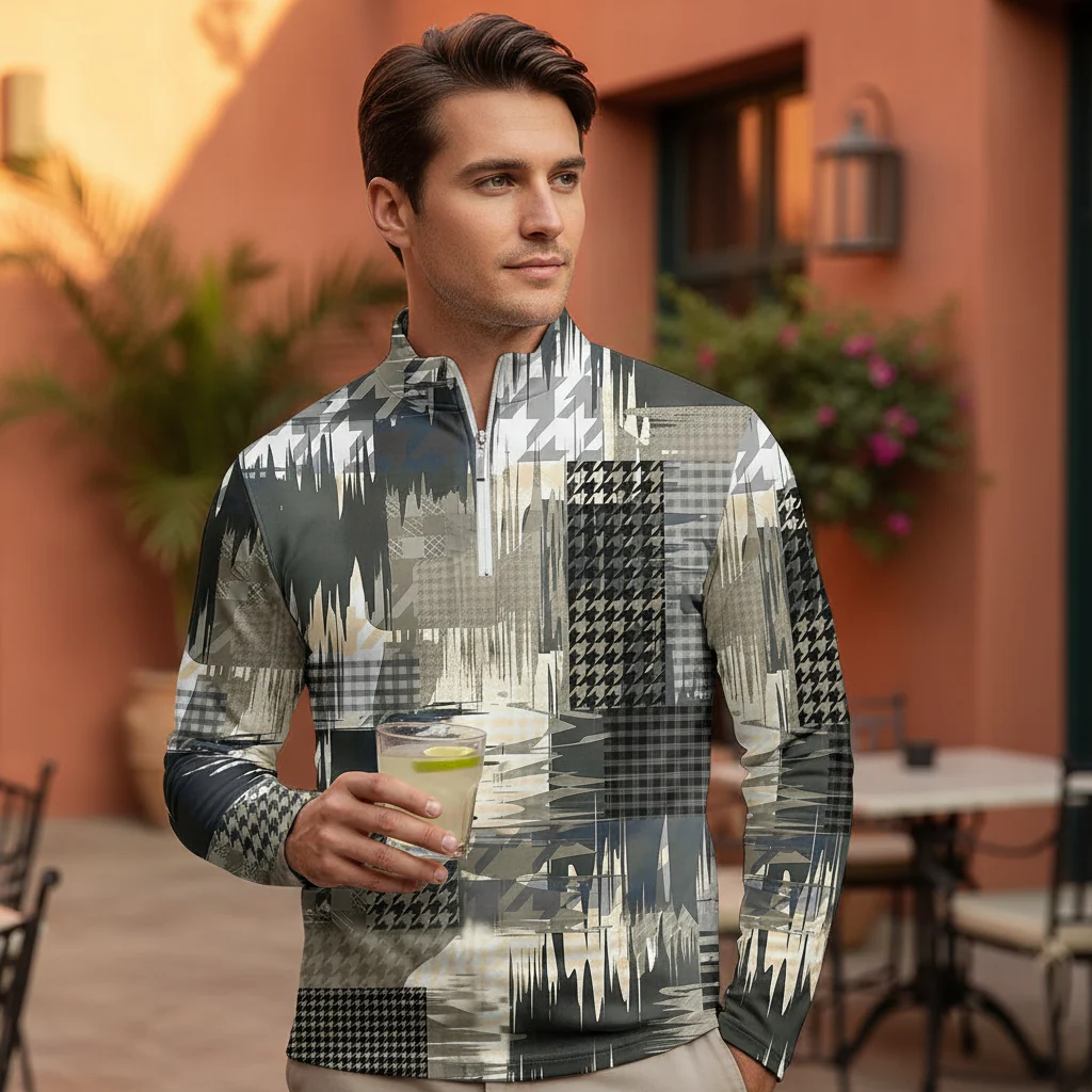 Not So Classic Men's Golf Shirt Quarterzip UPF50+ - Image 6