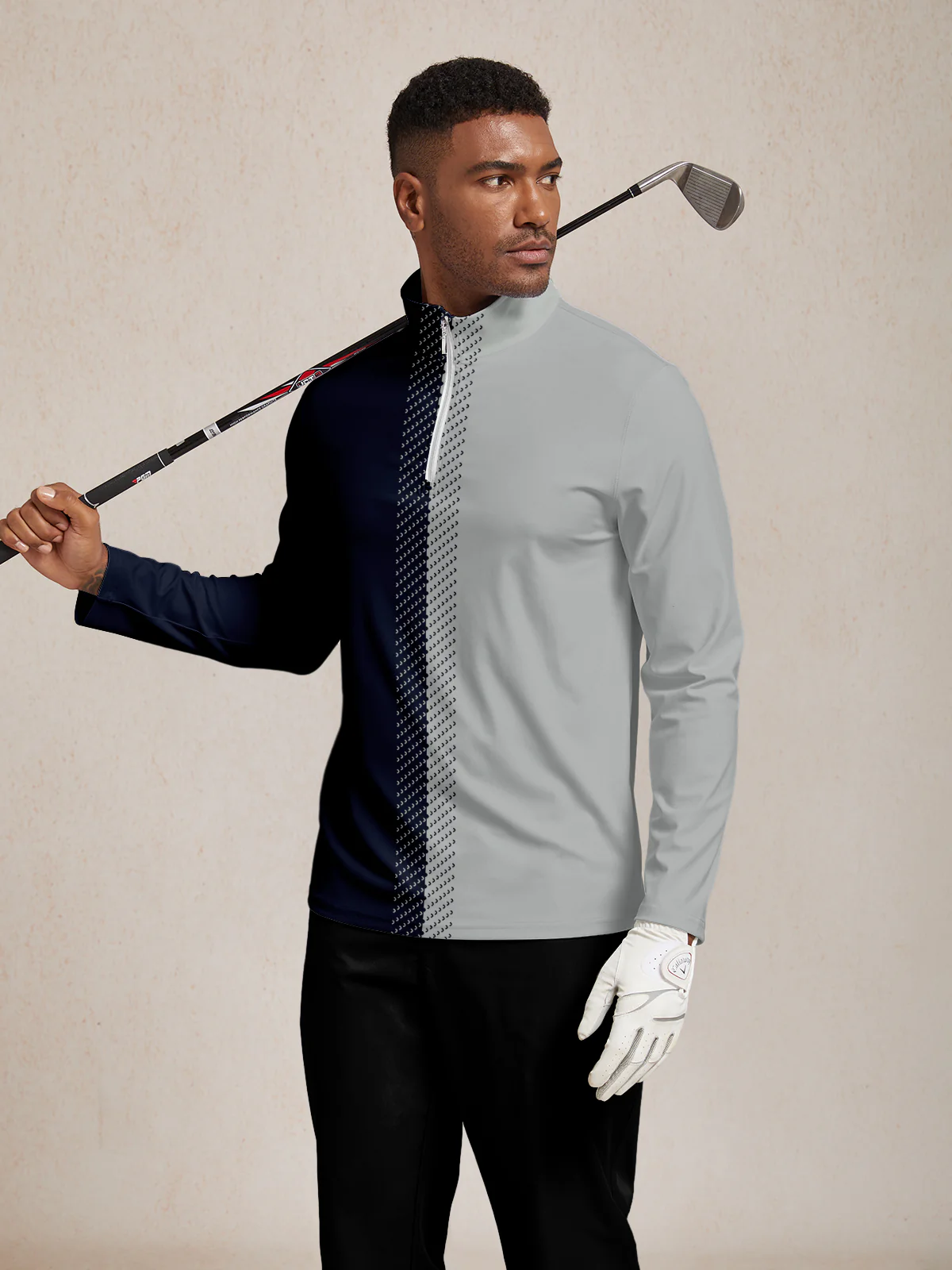 Not So Classic Men's Golf Shirt Quarterzip UPF50+ - Image 3