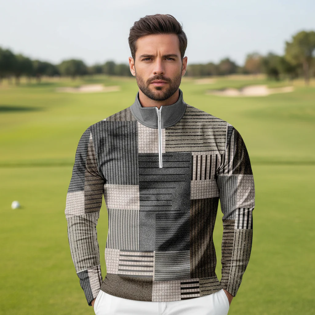 Not So Classic Men's Golf Shirt Quarterzip UPF50+ - Image 8