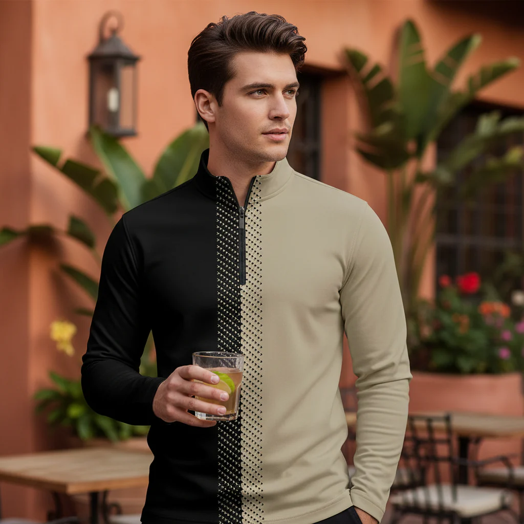 Not So Classic Men's Golf Shirt Quarterzip UPF50+ - Image 19