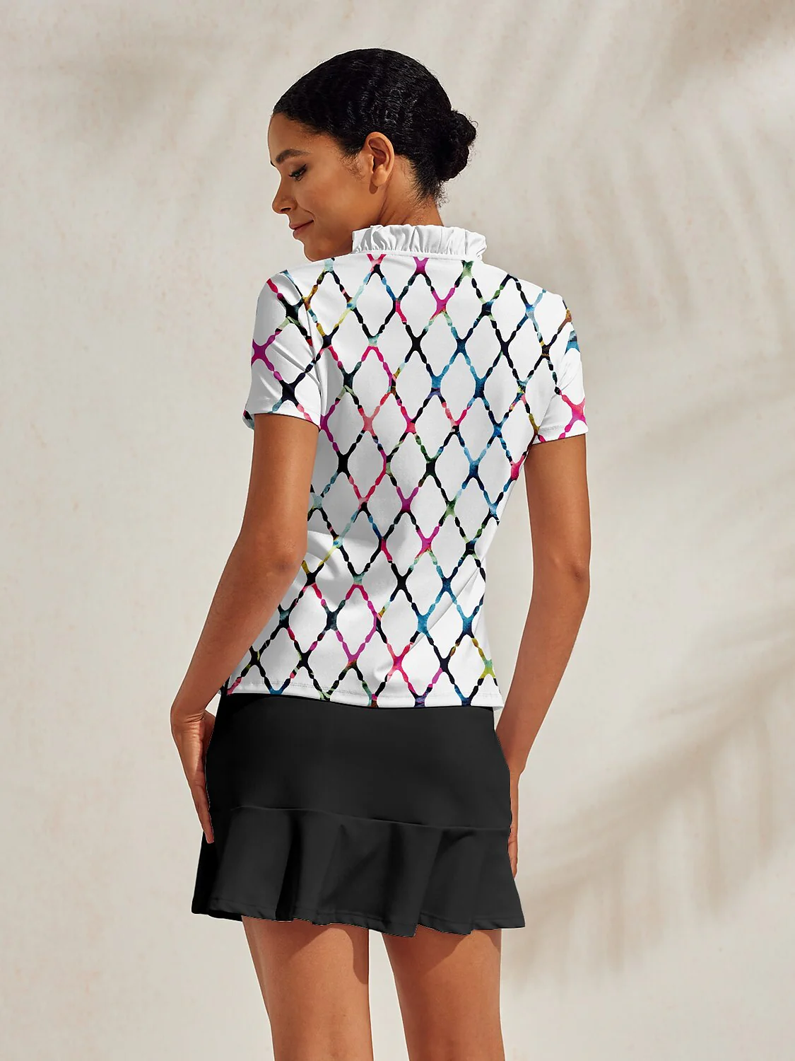 Not So Classic Ruffle V-Neck Polo Top UPF50+ - Image 2