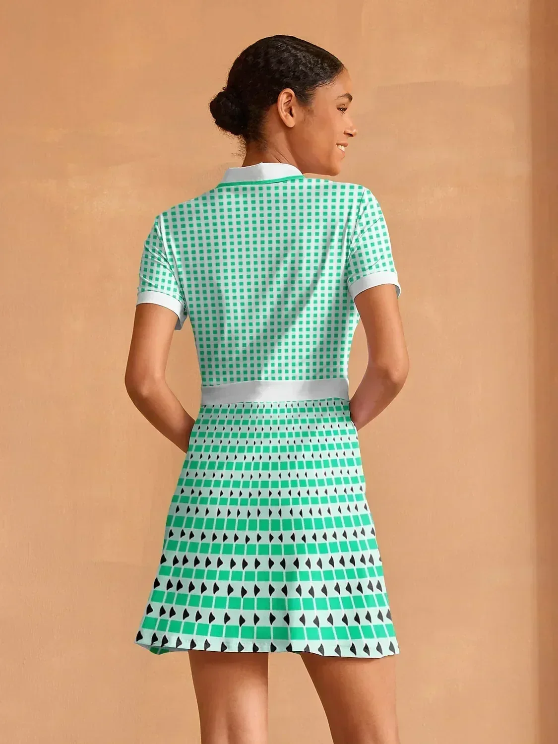 Not So Classic Short Sleeve A-Line 36.5 Inch Dress - Image 2